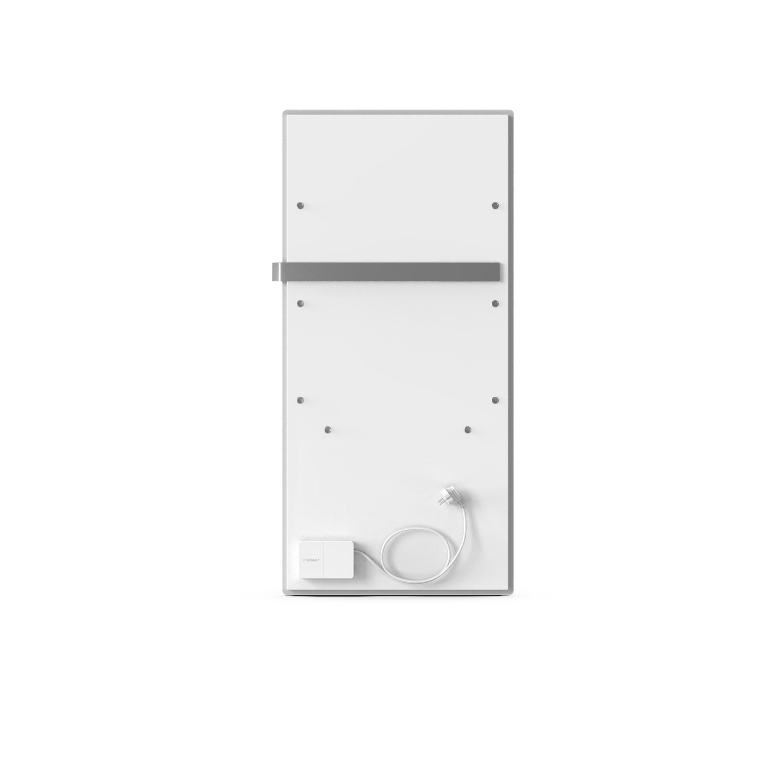 Infraroodpaneel badkamer Smart, zuiver wit gesatineerd glas, 130x63cm,