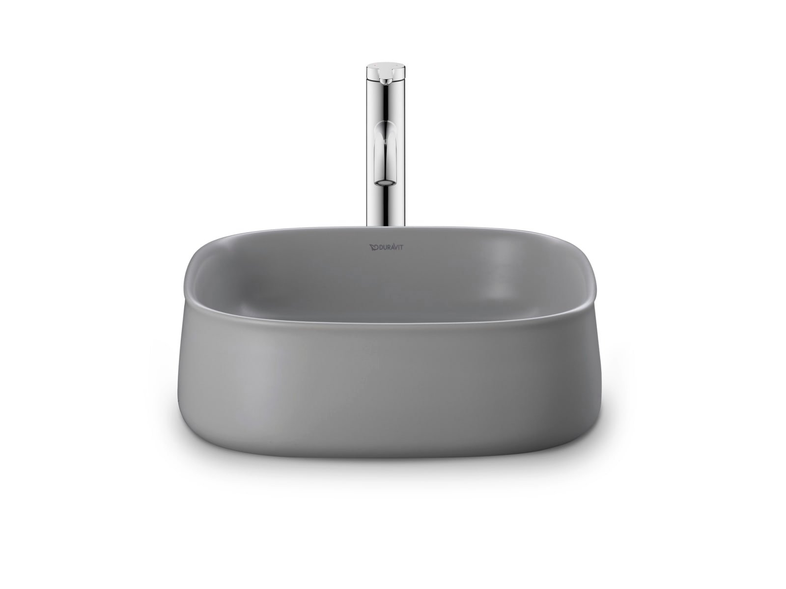 Duravit Zencha Opzetwastafel 420 mm Grijs Zijdemat, aantal kraangaten per wasplaats: 0, geslepen – 2373426779