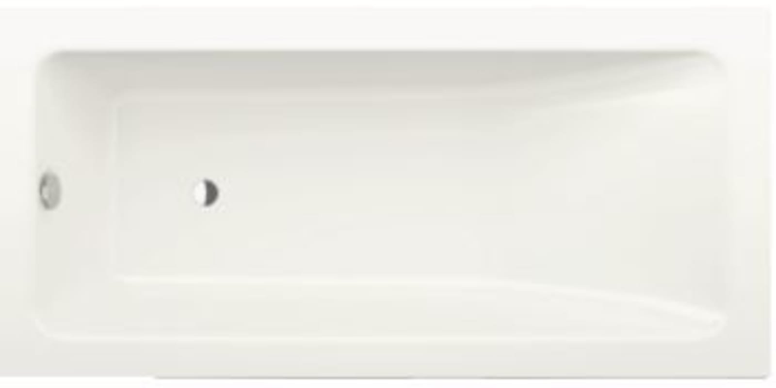Bette BetteOne Relax, Ligbad, rechthoekig, 1080mm ligmaat, zonder poten, 1800 x 800 x 450mm (LxBxH), wit