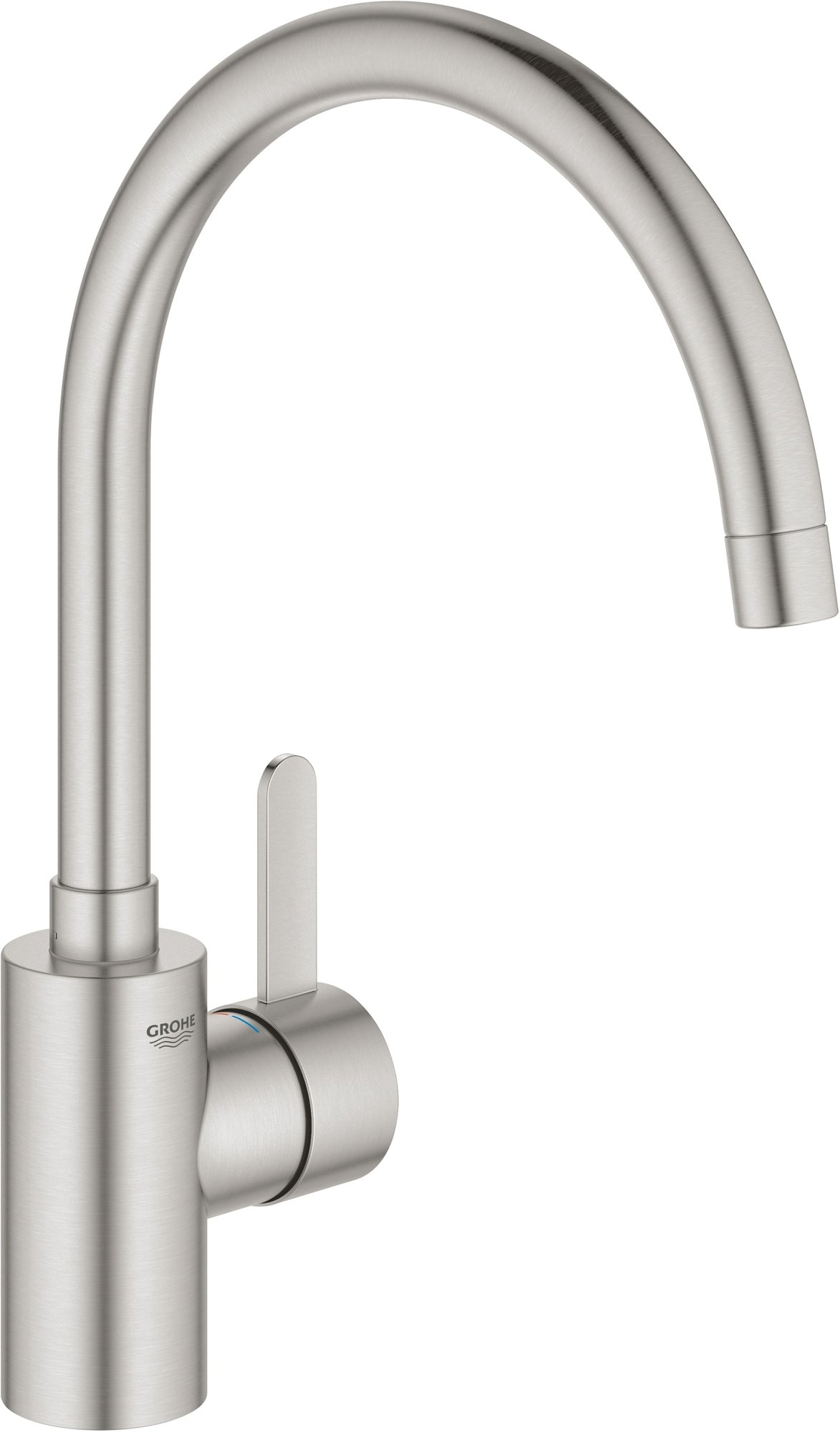 Grohe Eurosmart Cosmopolitan, Keukenmengkraan, eengreeps, 354mm hoogte, 223mm voorsprong uitloop hoog, draaibaar, supersteel