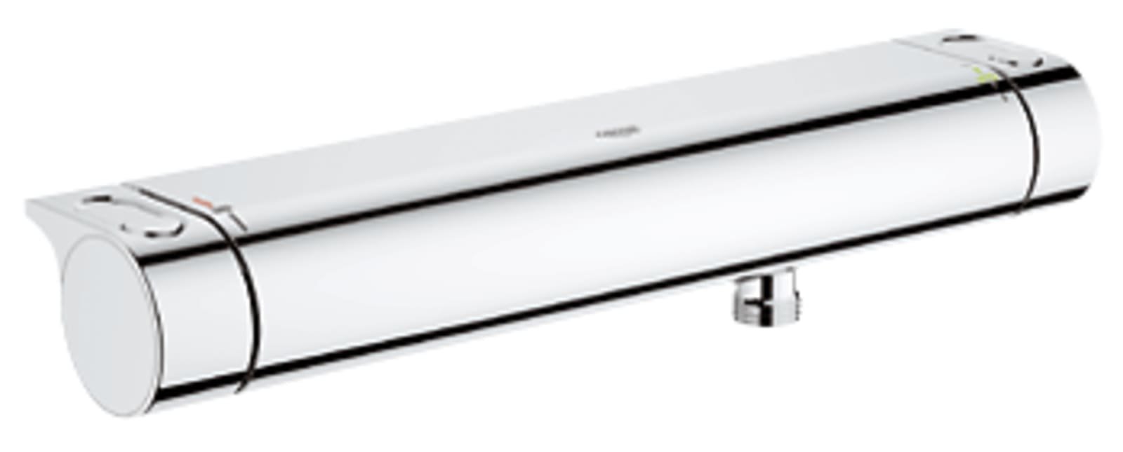 Grohe Grohtherm 2000 New, Douchethermostaat, wand, tweegreeps, 2-gats, 150mm hart, zonder koppelingen, chroom