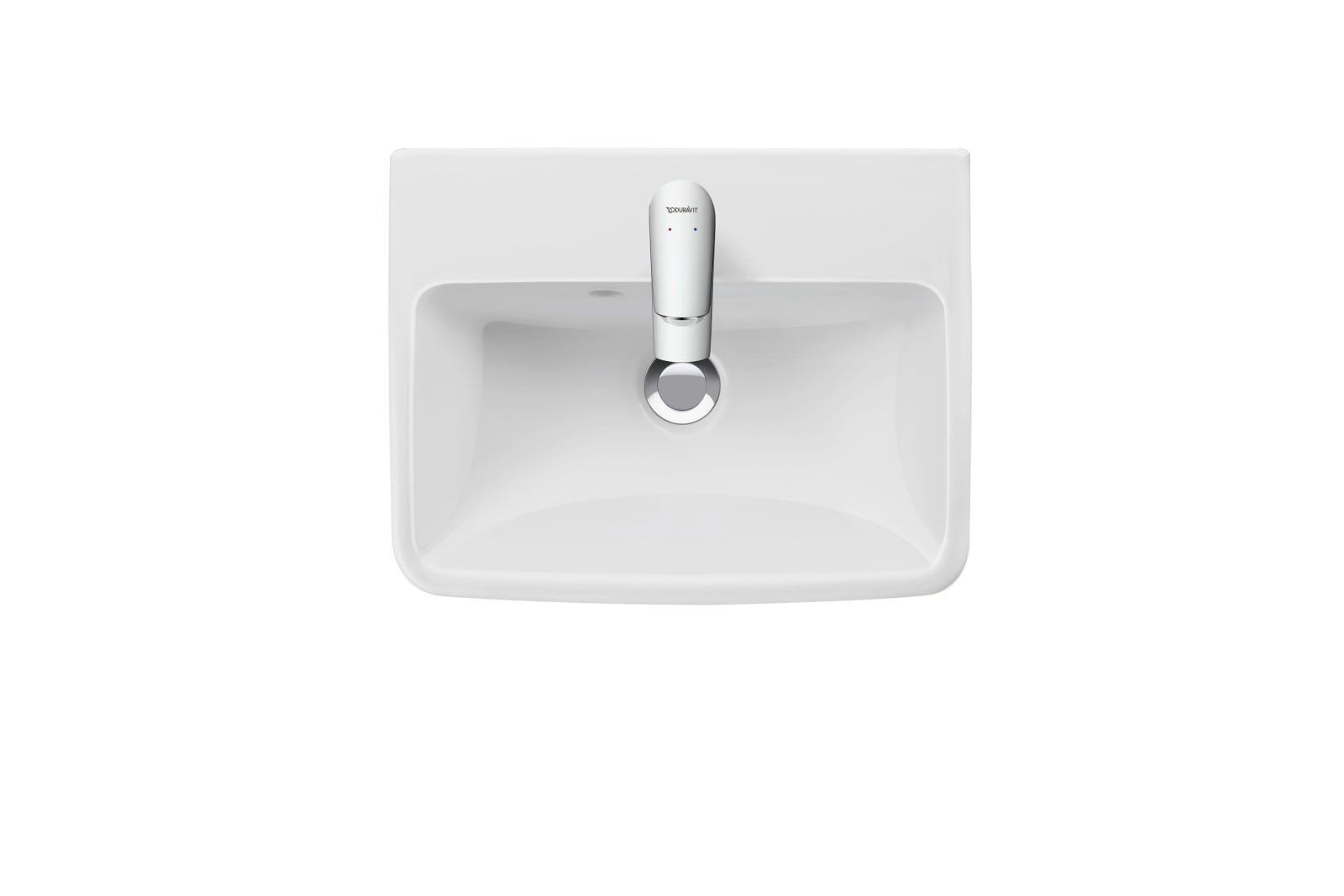 Duravit Duravit No.1 Fonteintje 450 mm Wit Hoogglans, kraanvlak, aantal kraangaten per wasplaats: 1, overloop – 07434500002