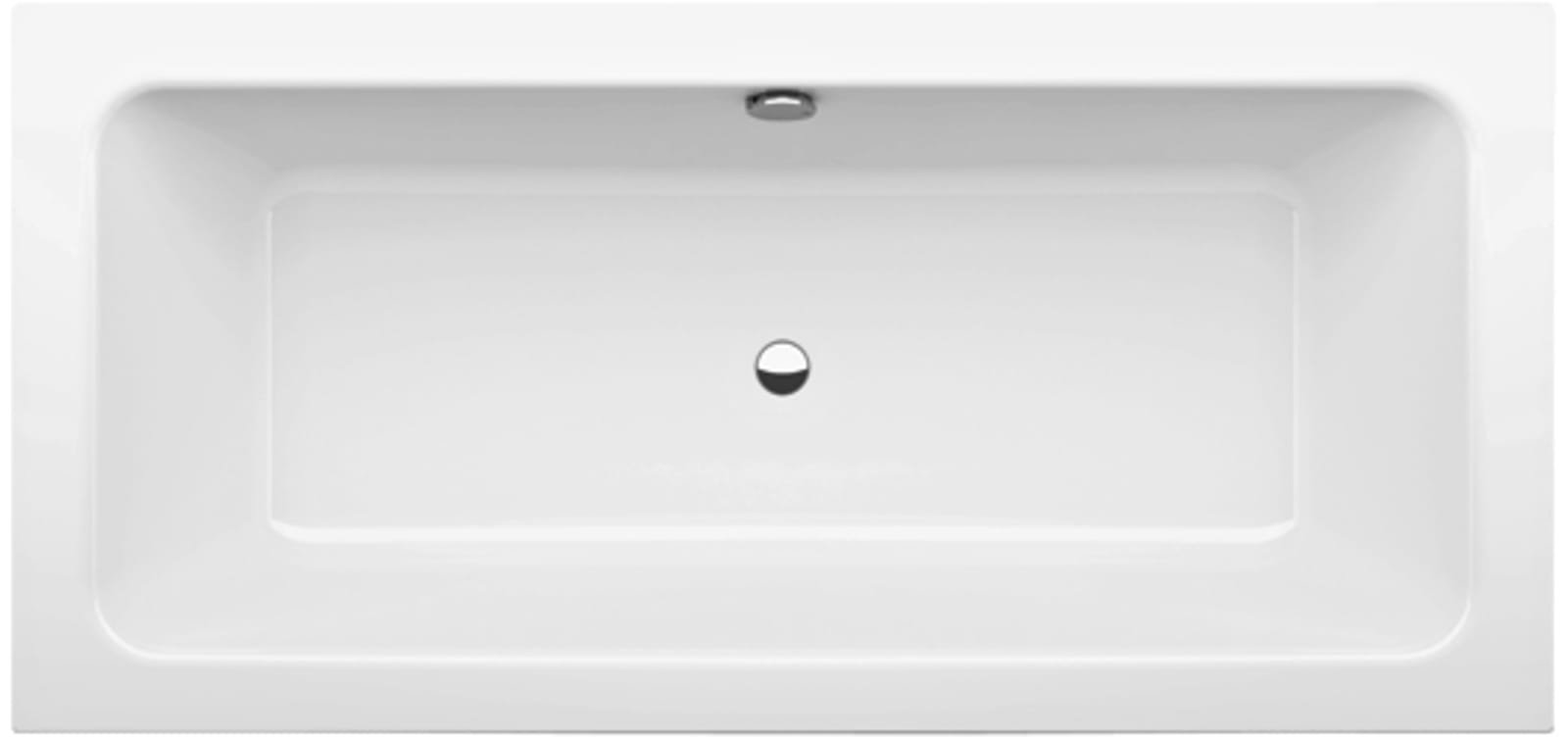 Bette BetteOne, Ligbad, rechthoekig, plaatstaal, 1800 x 800 x 420mm (LxBxH), wit