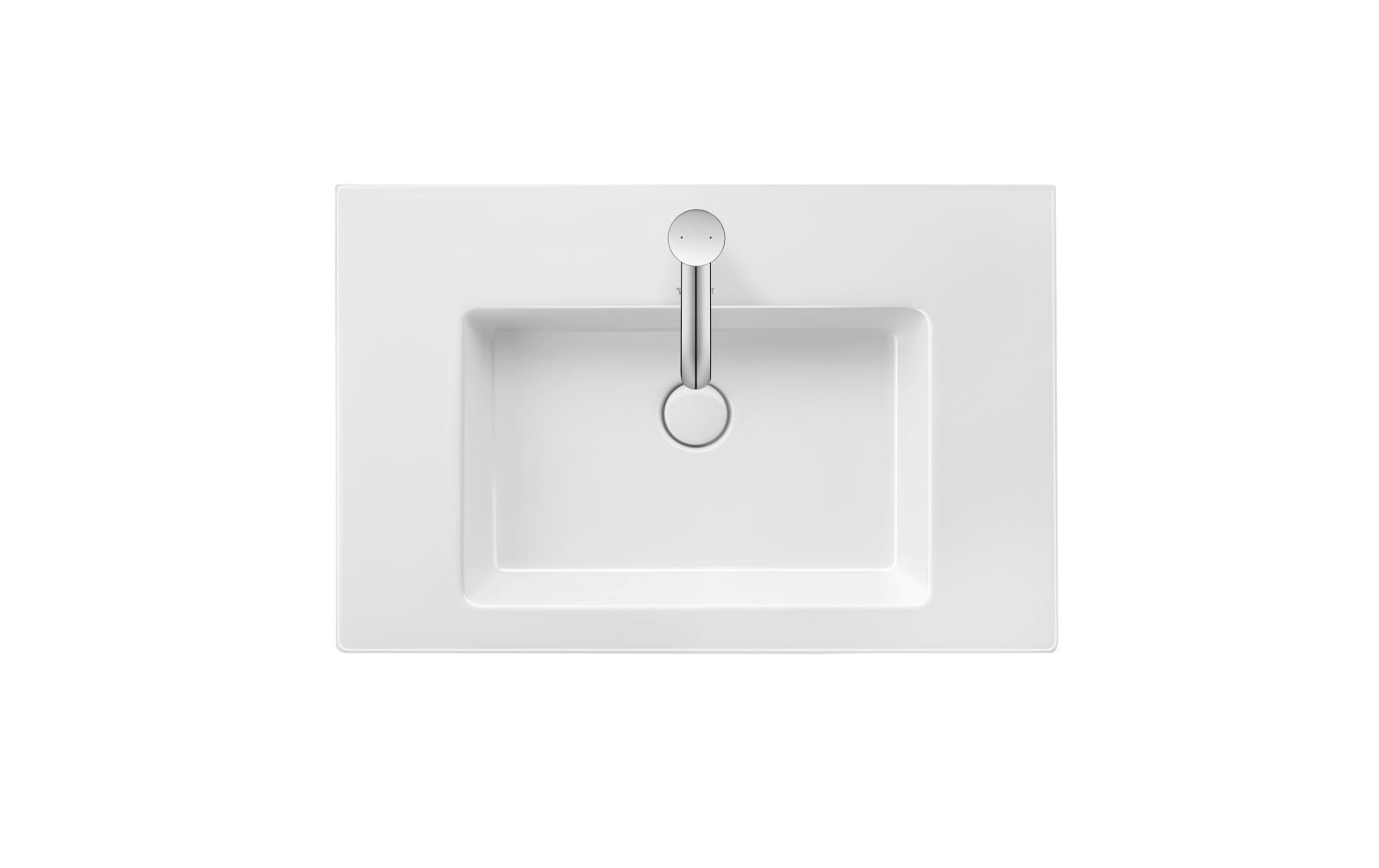 Duravit White Tulip Wastafel 750 mm Wit Hoogglans, kraanvlak, aantal kraangaten per wasplaats: 1, overloop, geslepen – 2363750000