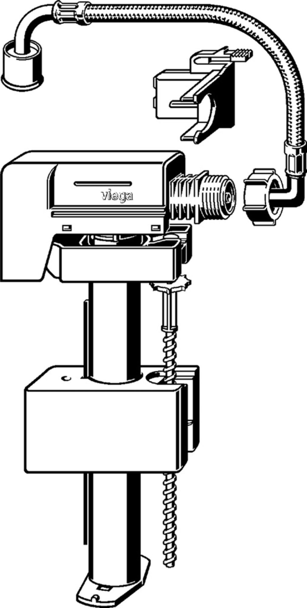 Viega vulventielset voor inbouw-?reservoir 3L