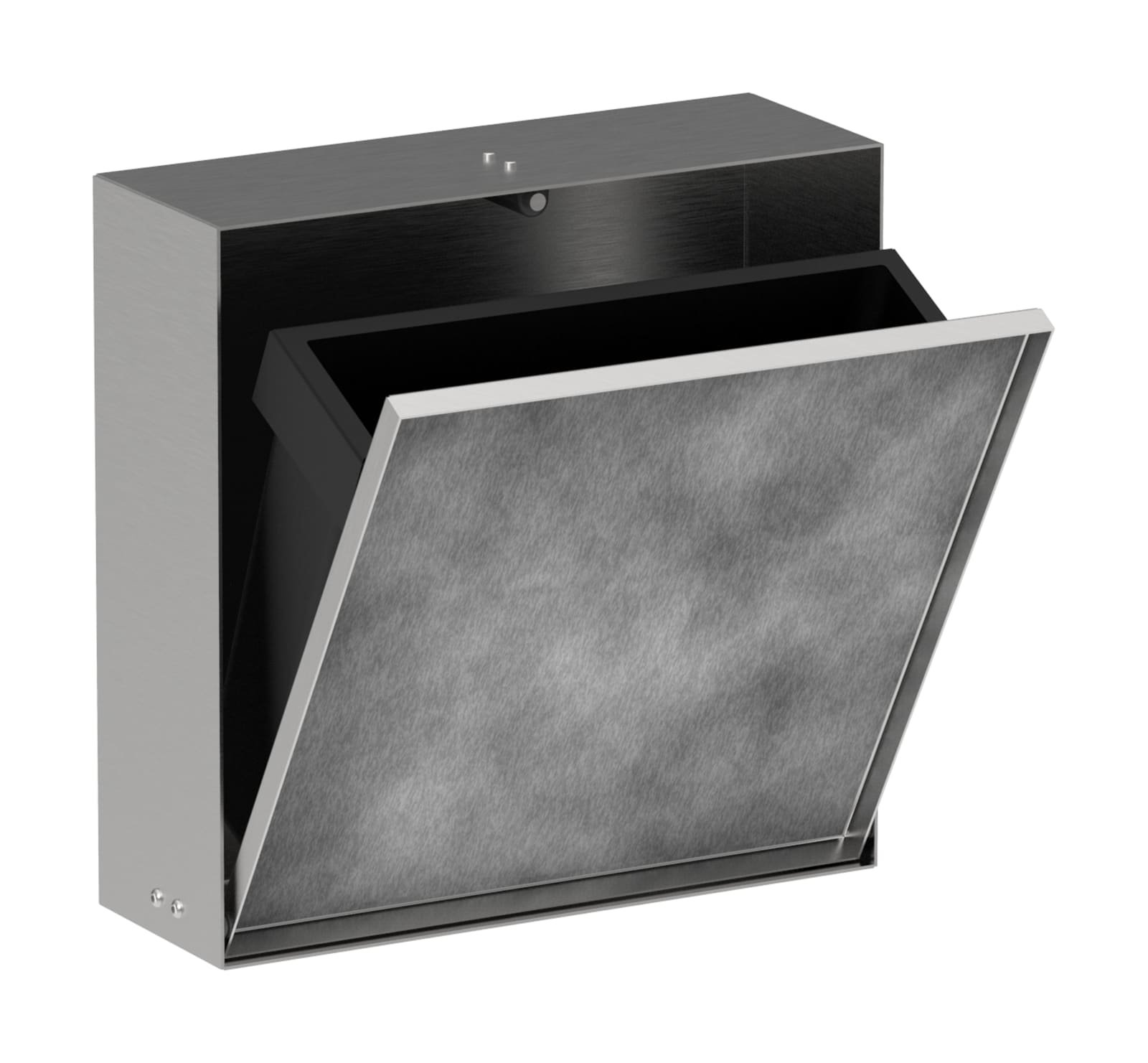 Hansgrohe XtraStoris Rock inbouw afvalemmer met betegelbare deur 300/300/100 Brushed Stainless Steel