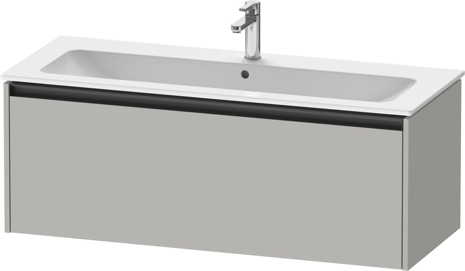Duravit Ketho.2 Wastafelonderbouw hangend, Betongrijs Mat, rechthoekig, aantal grote lades: 1 – K25065007070000