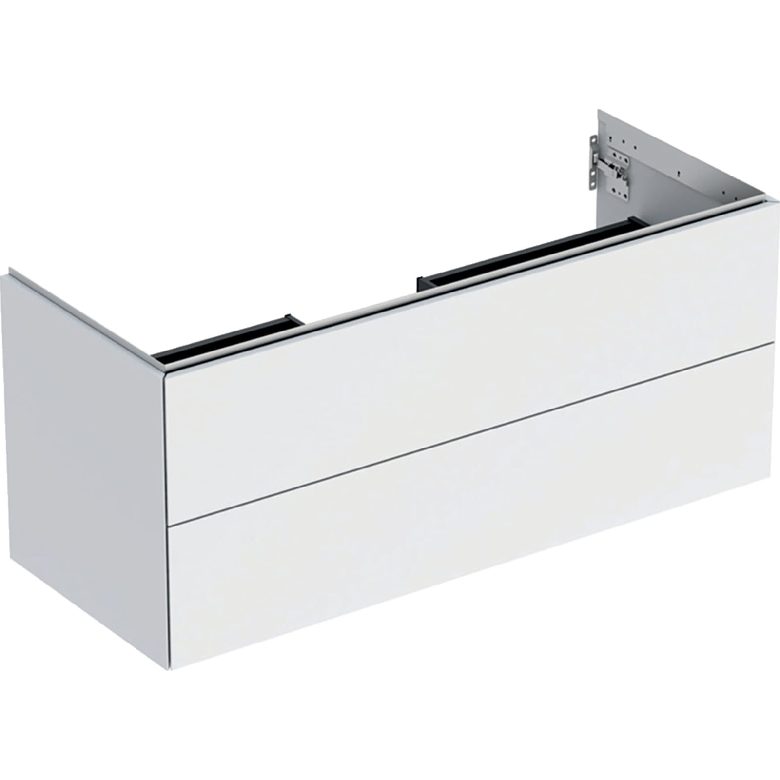Geberit ONE wastafel onderkast twee laden 120cm wit mat