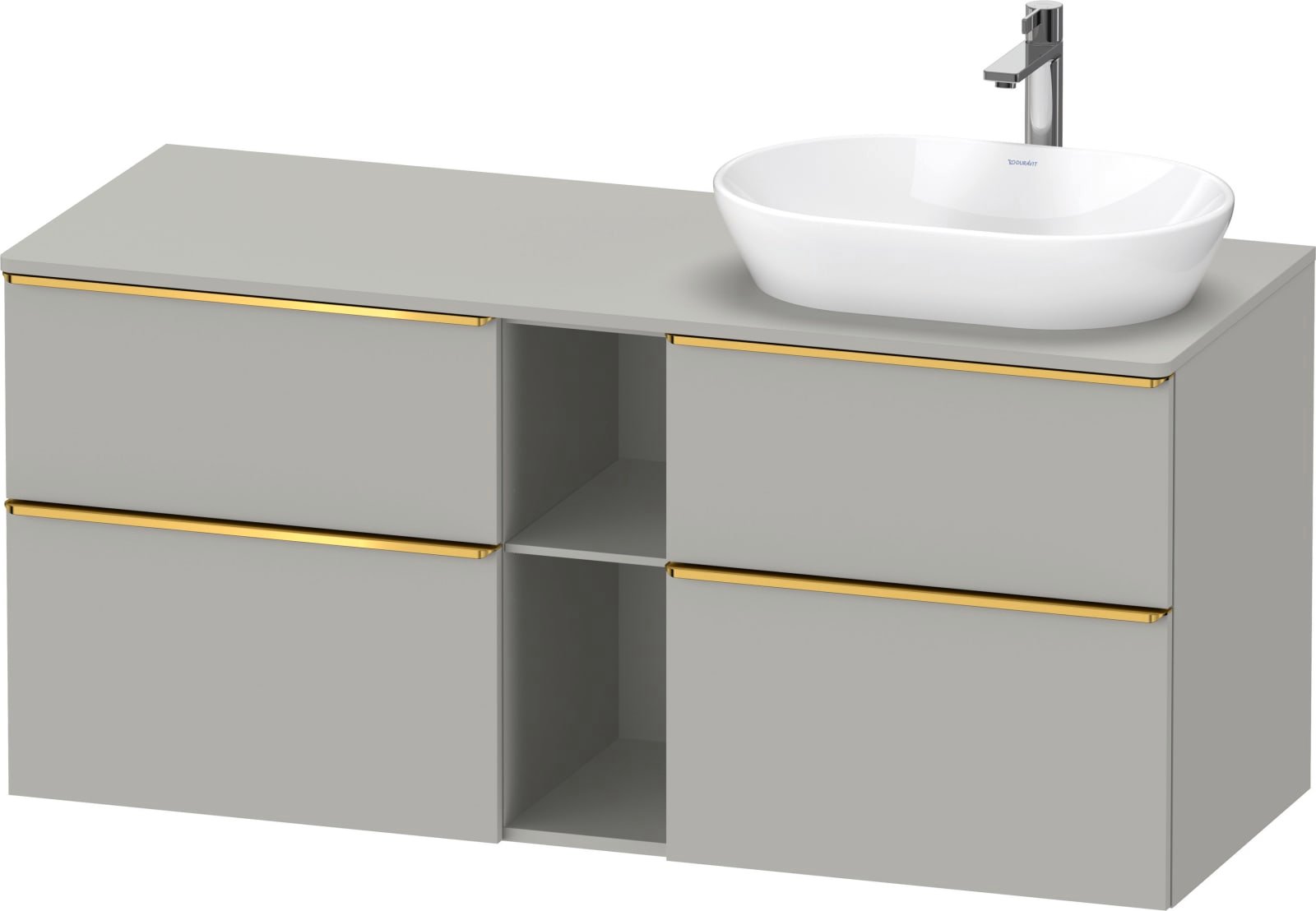 D-Neo Console wastafelonderbouw hangend Betongrijs Mat (1200895129)