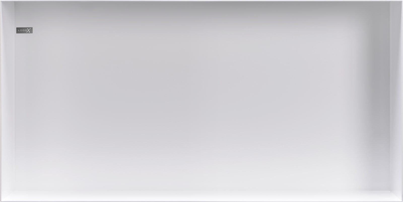 Looox Colour Box RVS op- en inbouw niskast. Afmeting: 600x300mm. Kleur wit.