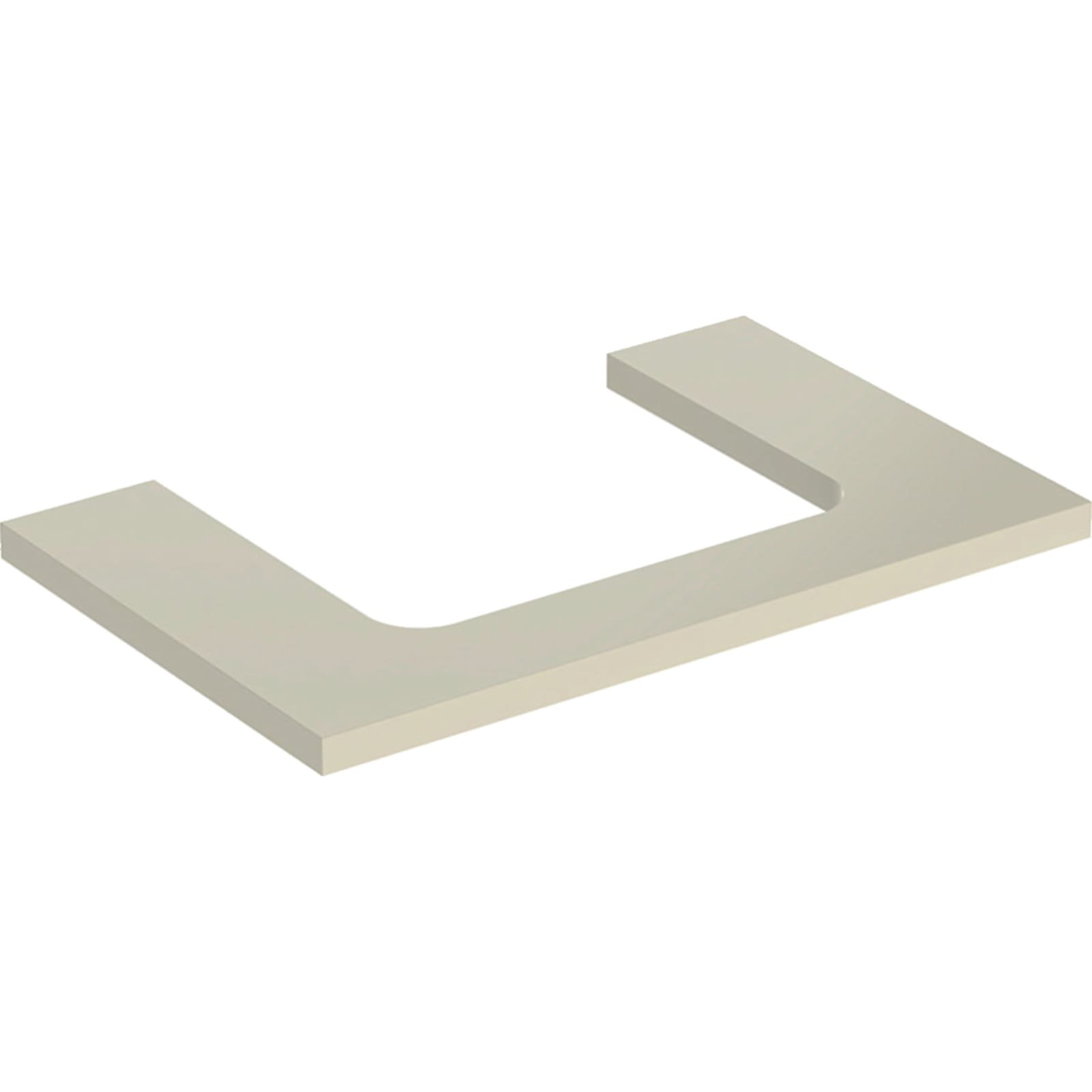 Geberit ONE wastafelblad voor opzetwastafel midden 75cm zandgrijs hoogglans