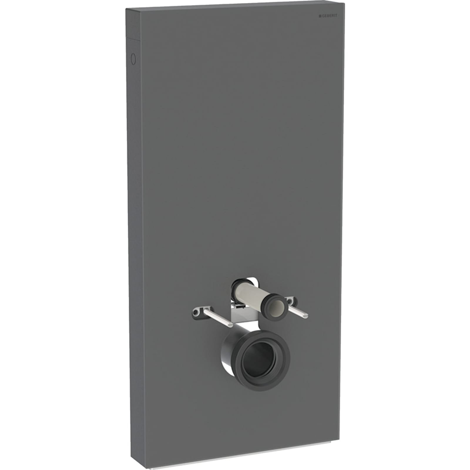 Geberit Monolith Plus, wand-wc,101cm:zwart glas,zijaf.zwart geb.,alu.
