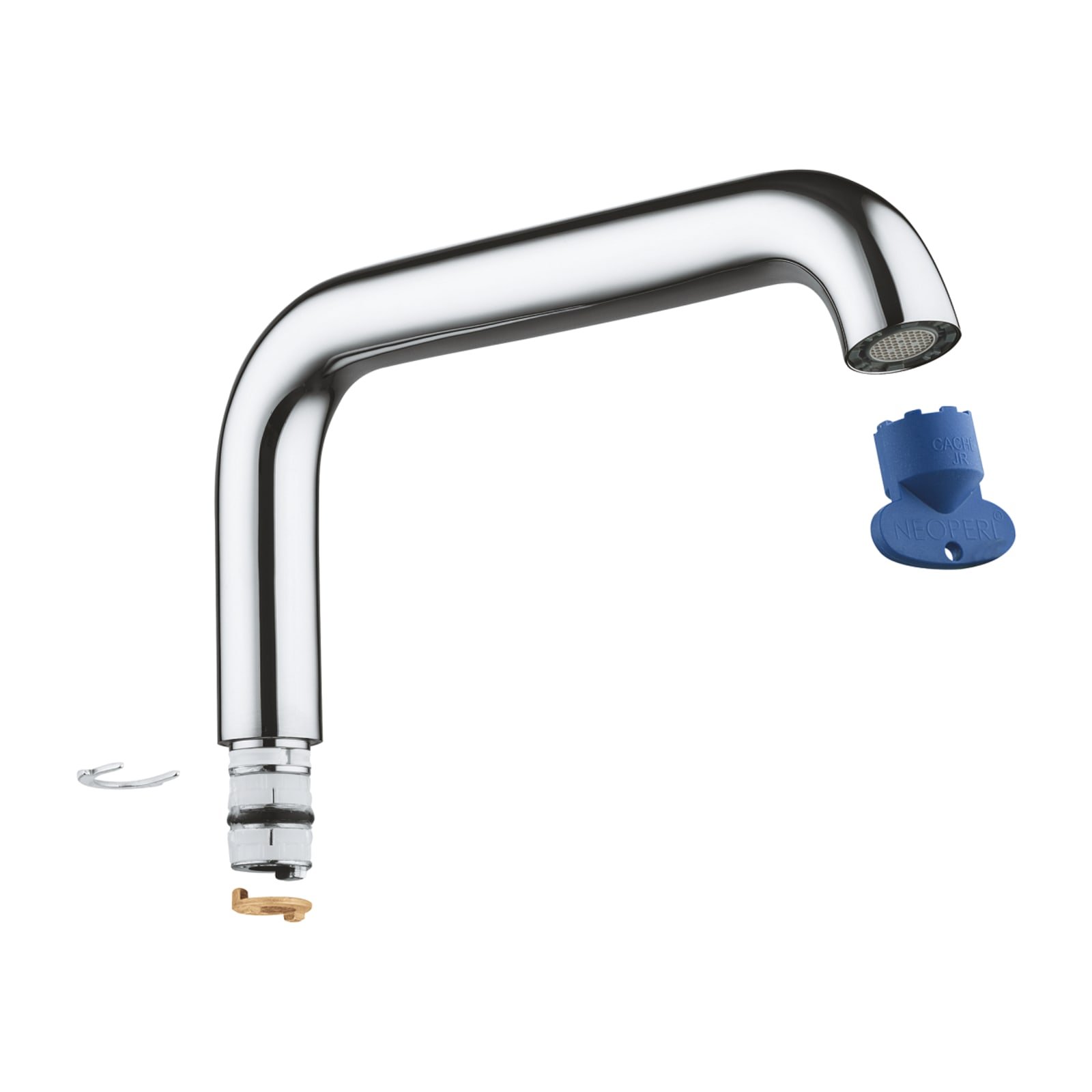 Grohe Essence, Buisuitloop, XL-size, draaibaar, chroom (voor Essence eengreeps wastafelmengkraan)