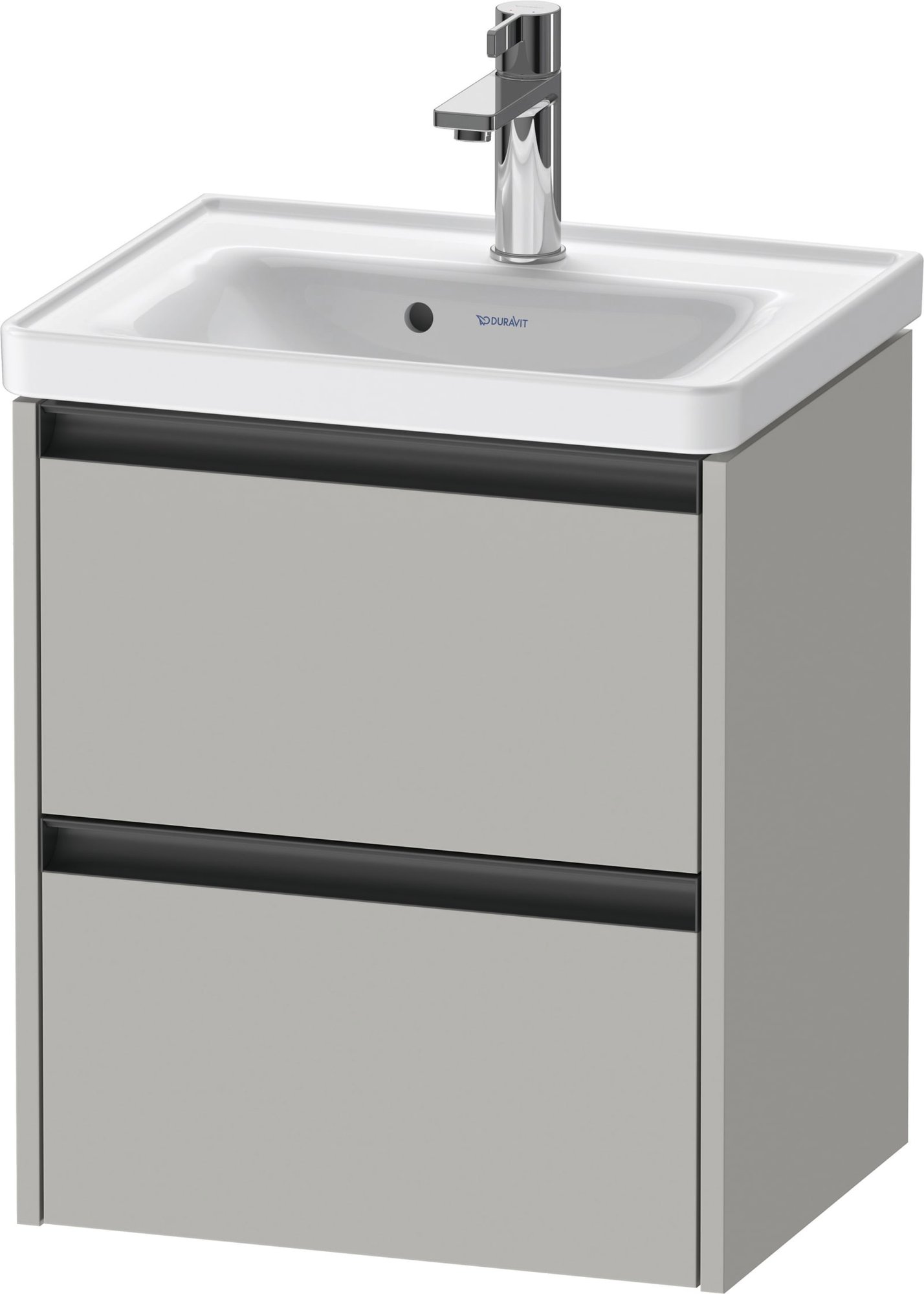 Duravit Ketho.2 Wastafelonderbouw hangend, Betongrijs Mat, rechthoekig, aantal kleine lades: 2 – K25280007070000