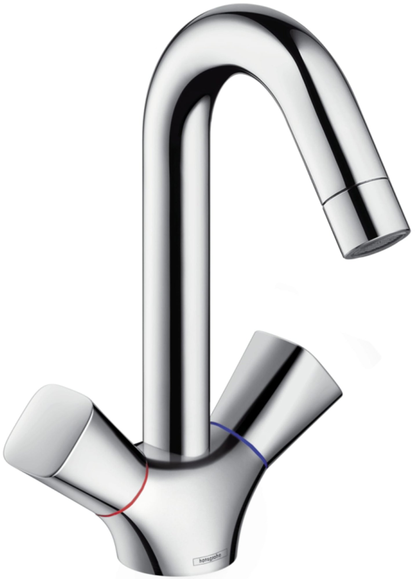 Hansgrohe Logis 180 tweegreeps wastafelmengkraan met waste chroom