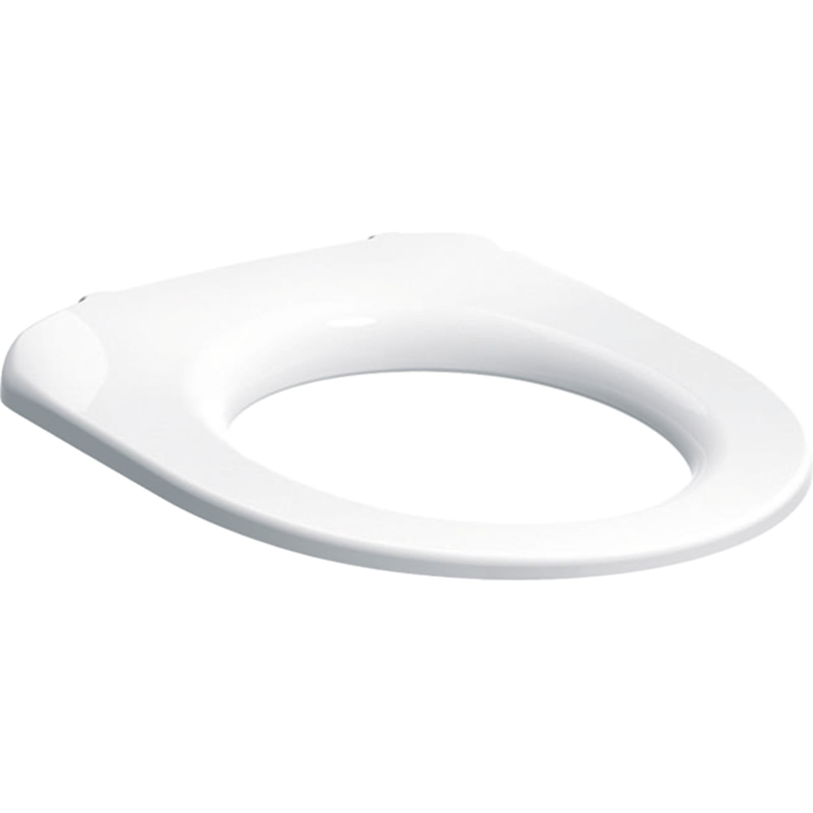 Geberit iCon closetzitting zonder deksel, drempelloos, bevestiging van boven, RVS scharnieren, duroplast. Wit