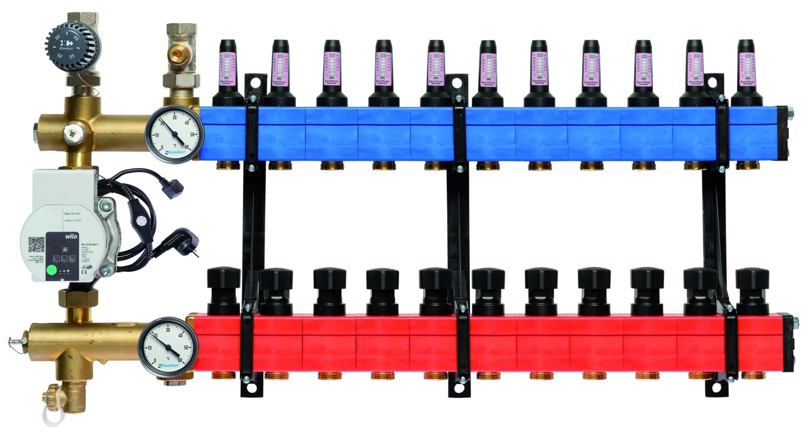 Nathan Komfort SBK verdeler type 4803 E-pomp boven aansluiting, 60 tot 250 l/u, 11-groeps