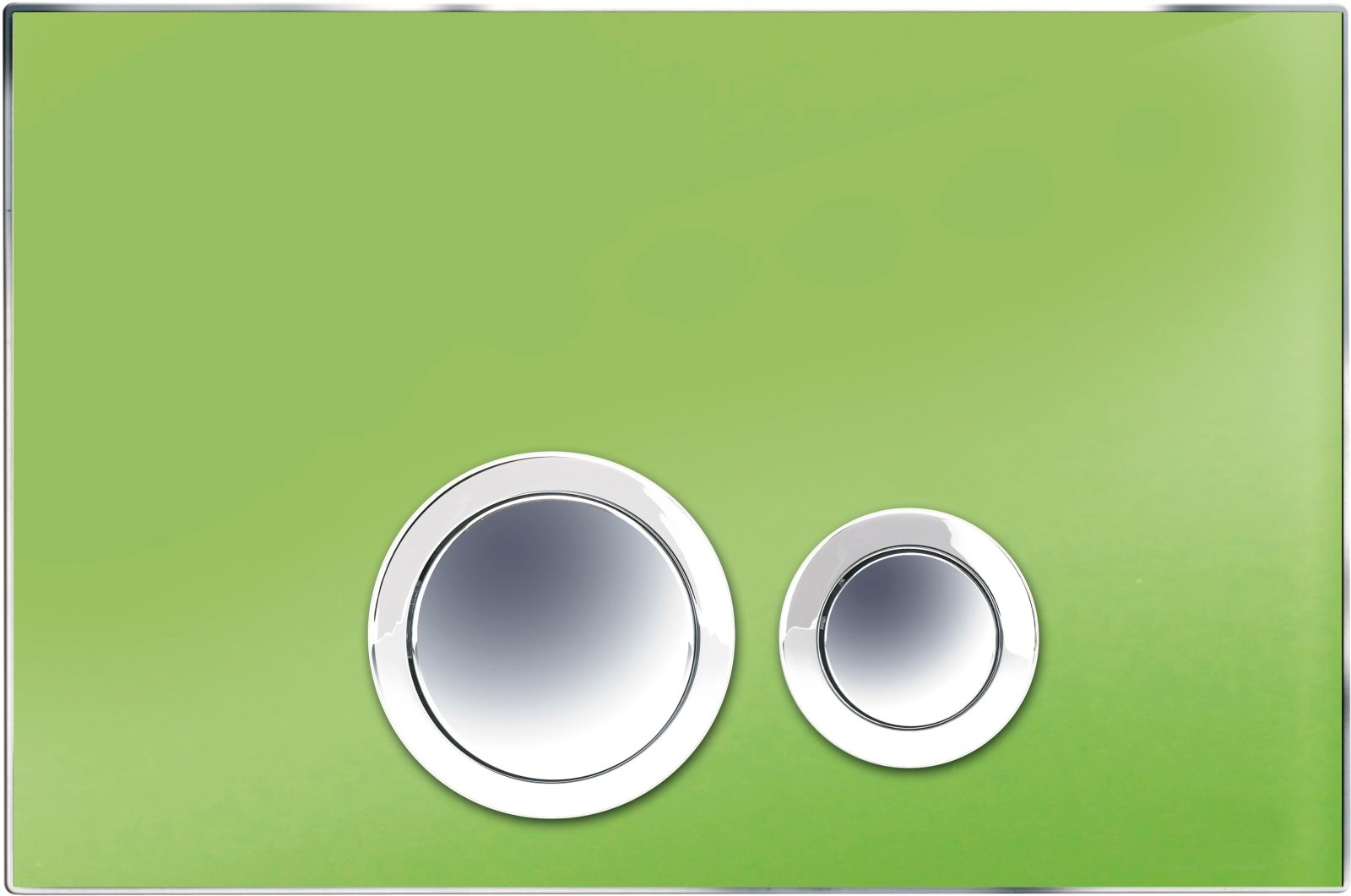 Rezi bedieningspaneel Design Glas, Appelgroen, met druktoetsen in verchroomd kunststof