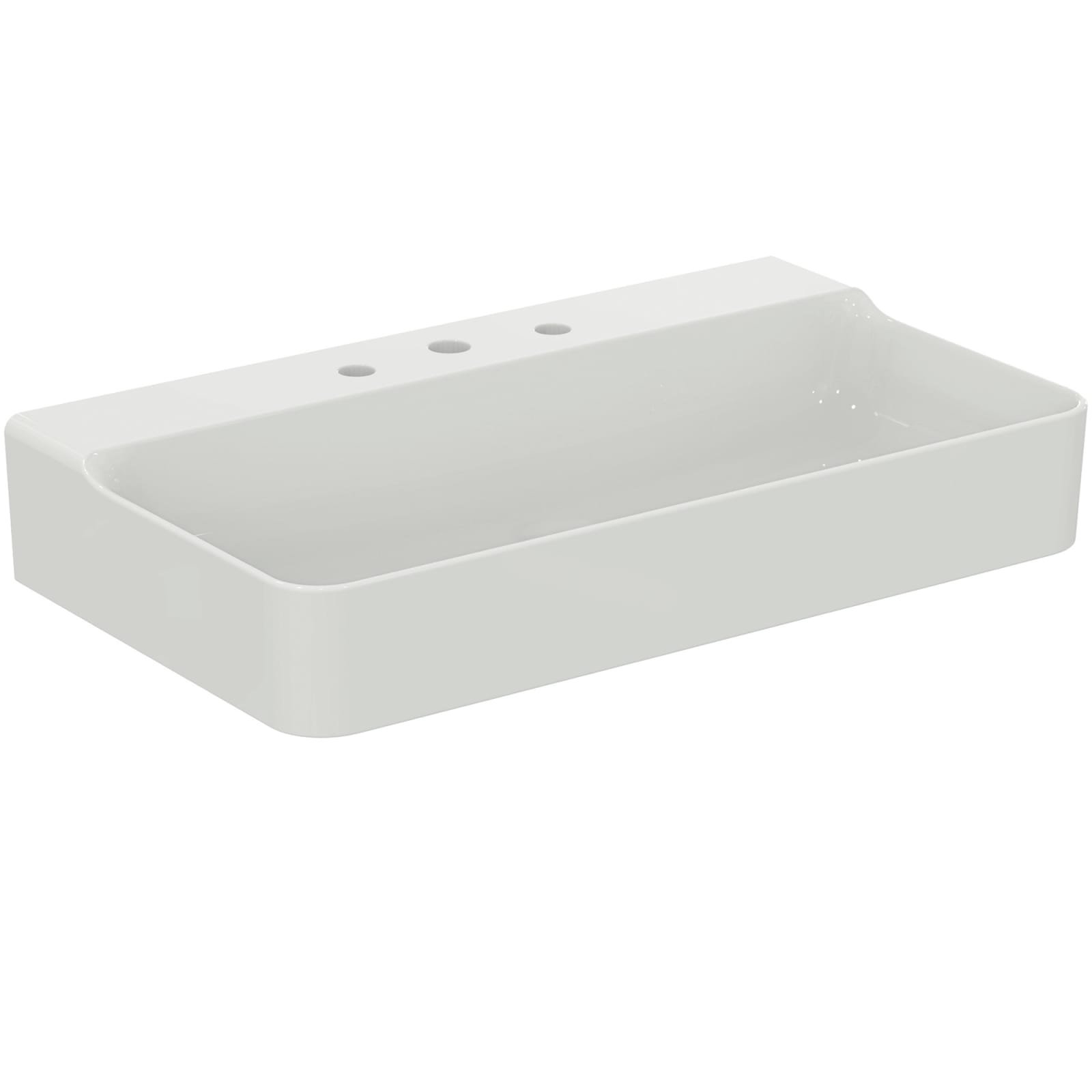 CONCA | WASTAFEL 800X450X145 MM GLANZEND WIT, 3 KG, ZONDER OL (GESL)