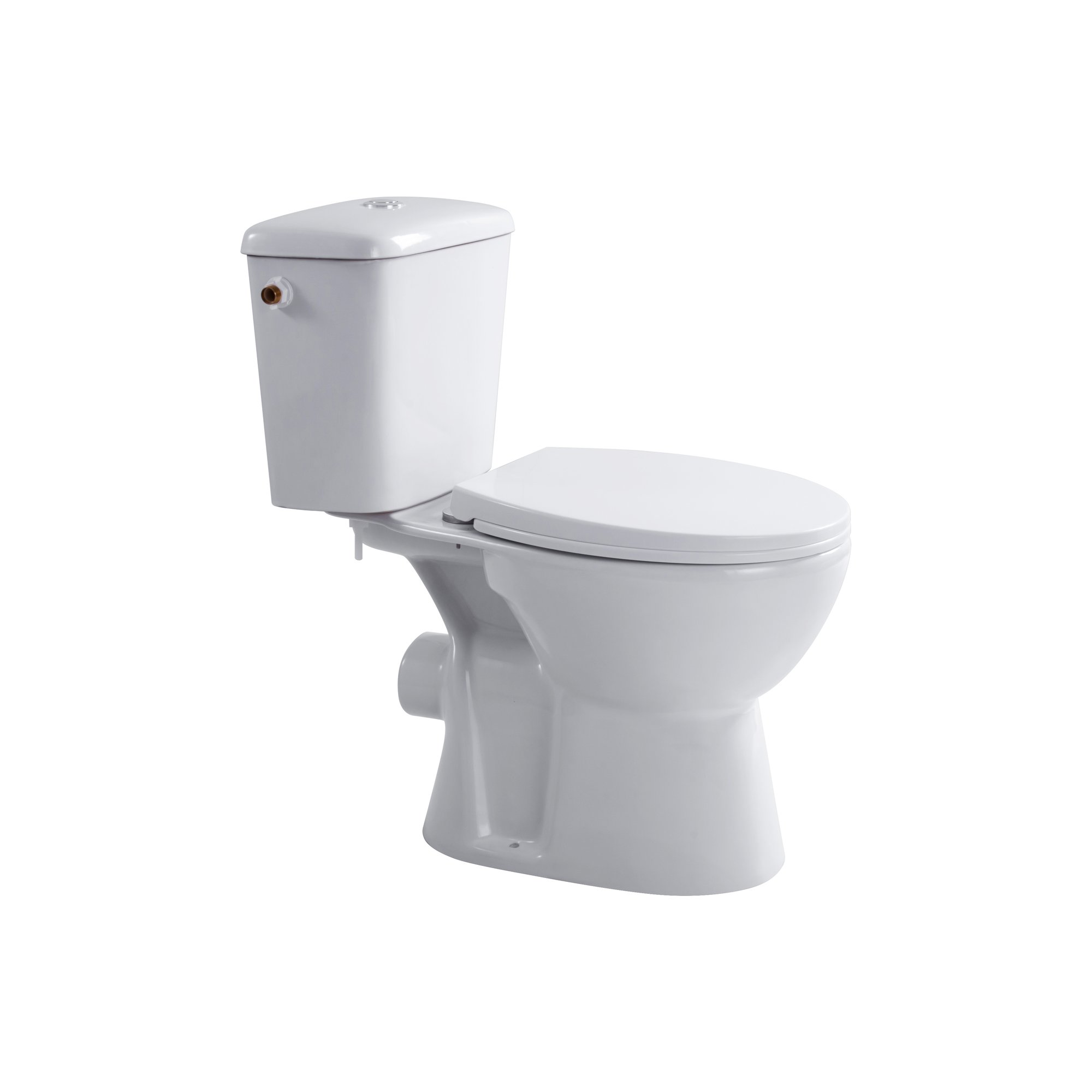 ALONI PRO DUOBLOK - STAAND TOILET - RANDLOOS - P-TRAP - MUURUITLAAT - MET RESERVOIR - MET SPOELMECHANISME - DUBBELE SPOELFUNCTIE 4/6L - MET ZITTING - SOFTCLOSE - QUICK RELEASE - 39X73X67 CM - WIT thumbnail 5