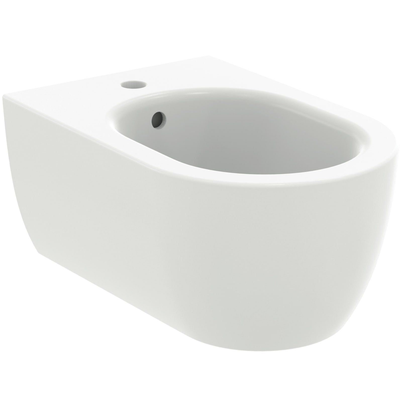 BLEND CURVE | WANDBIDET 355X540X250 MM SILK WHITE, 1 KRAANGAT, MET OL