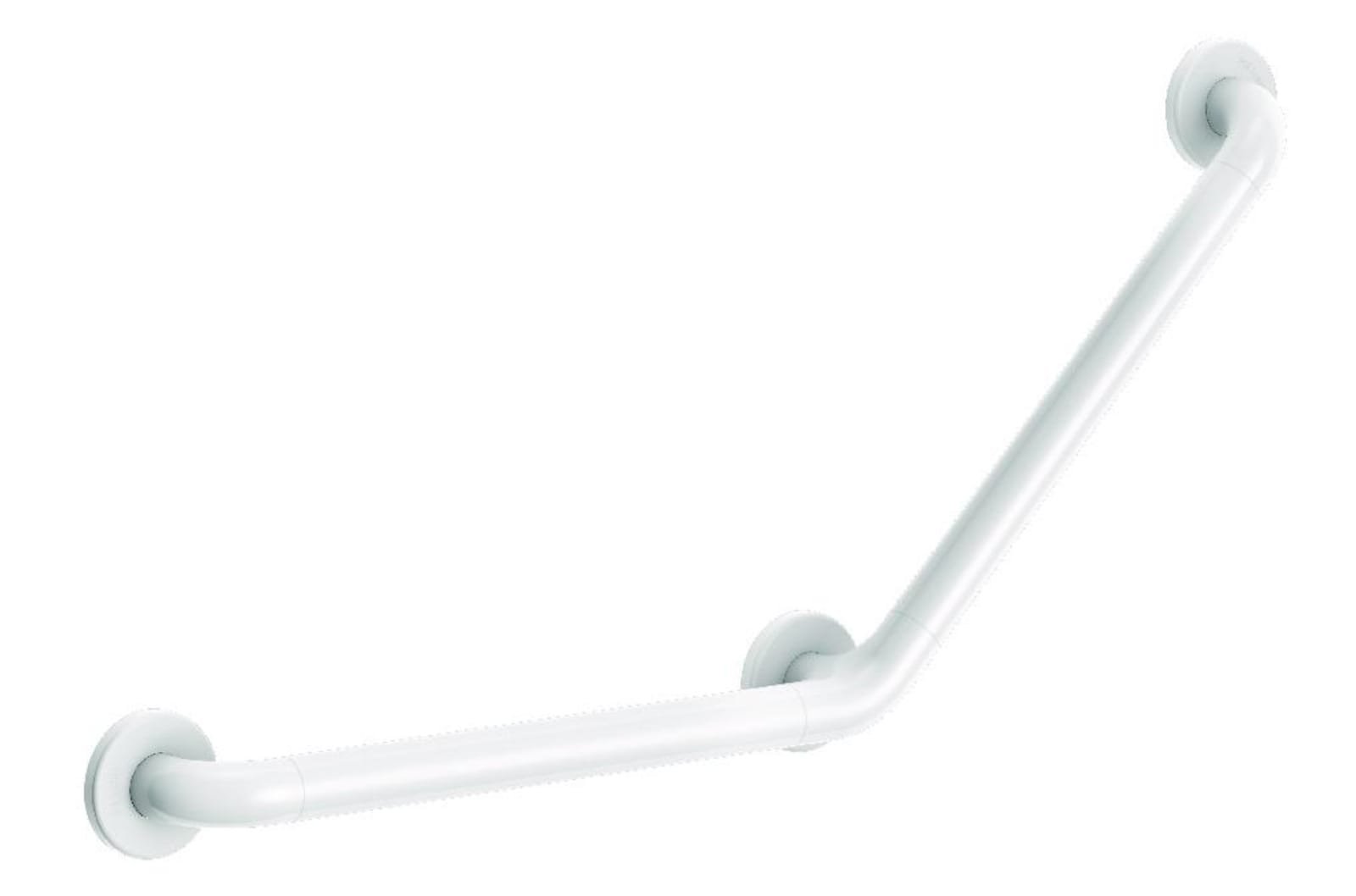 Delabie greep 135° Ø32 400x400, 3 bevestigingspunten, nylon wit