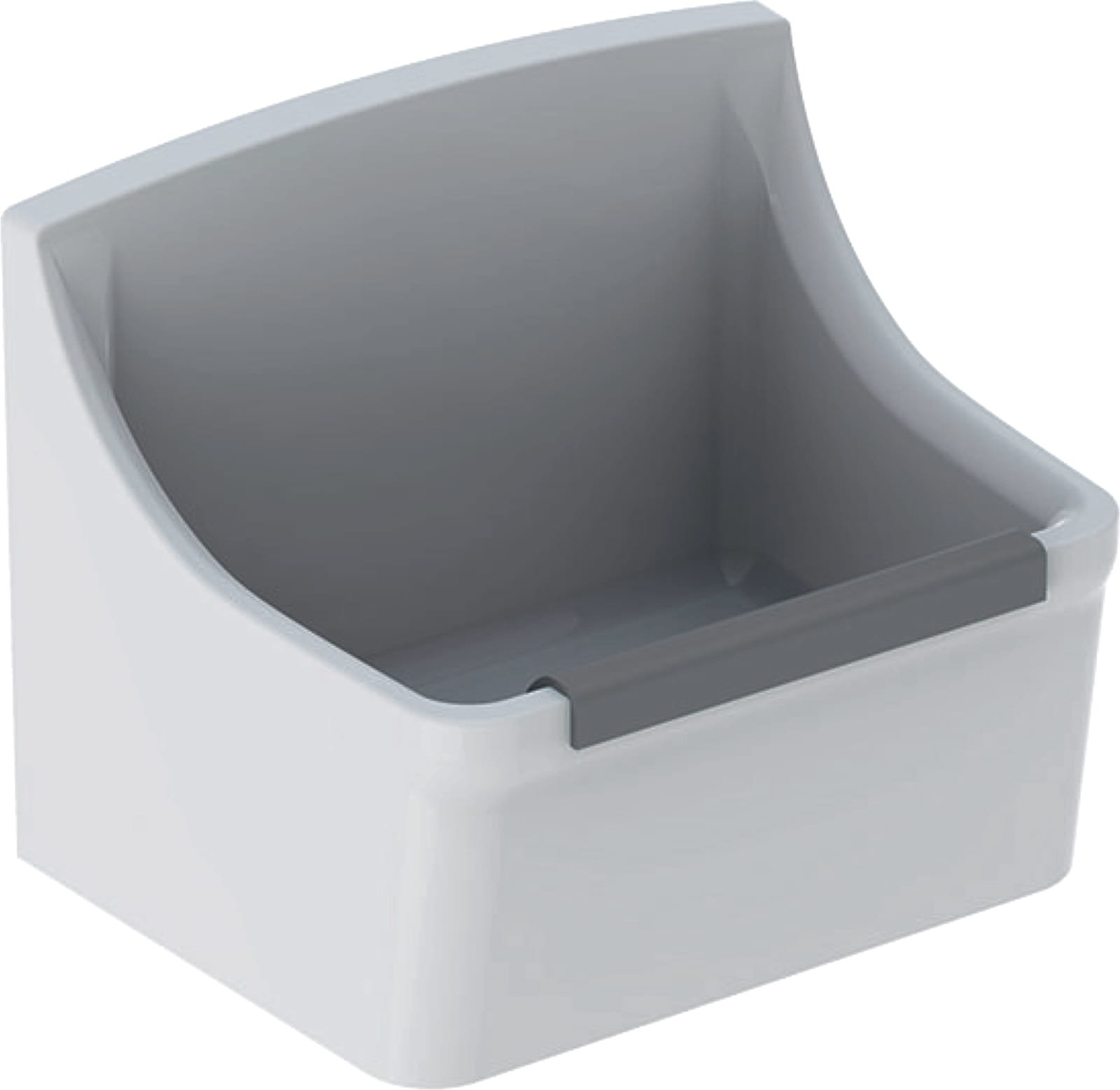 Geberit 300 Basic Norma, Uitstortgootsteen, 1x spoelbak, keramiek, vuilafstotend, 450 x 350 x 350mm (DxBxH), wit
