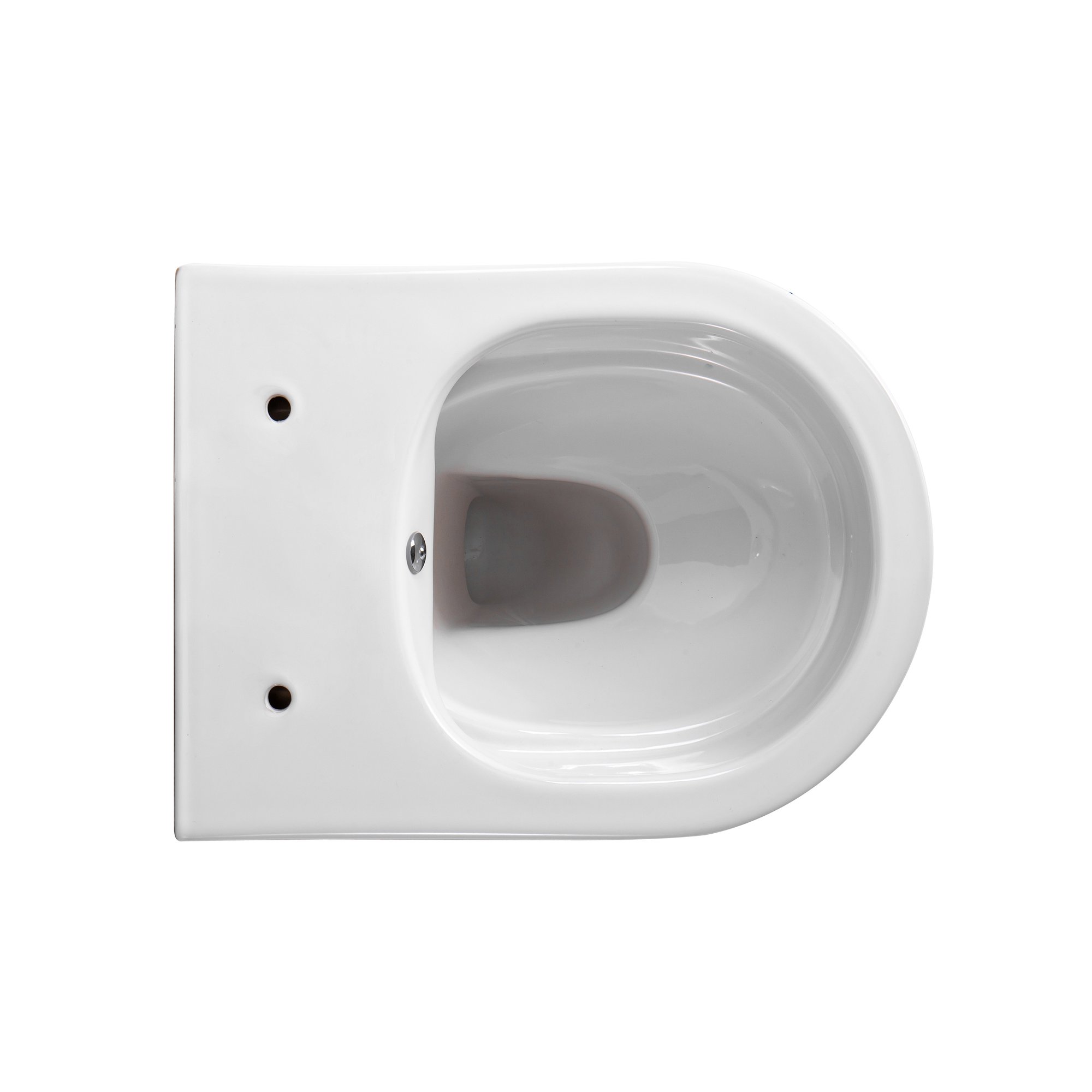 DARLO HANGTOILET MET BIDET - RANDLOOS - MET BIDETKRAAN KOUD EN WARM WATER - ZONDER ZITTING - COMPACT 49 CM - GLANZEND WIT thumbnail 3