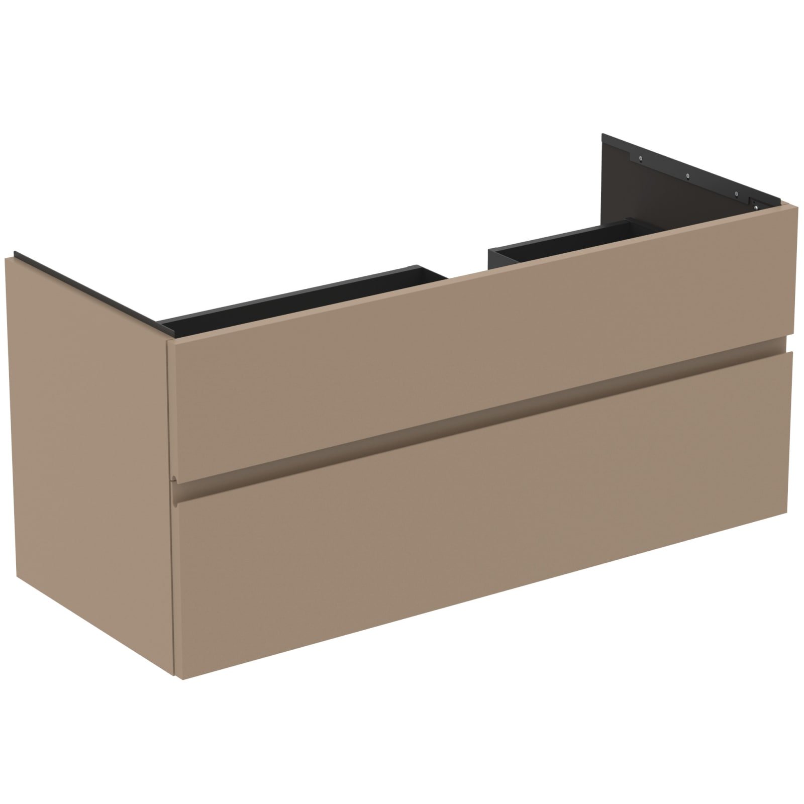 FINESSE | WASTAFELMEUBEL 1200X505X550 MM MAT GREIGE, 2 LADEN (RECHTS)