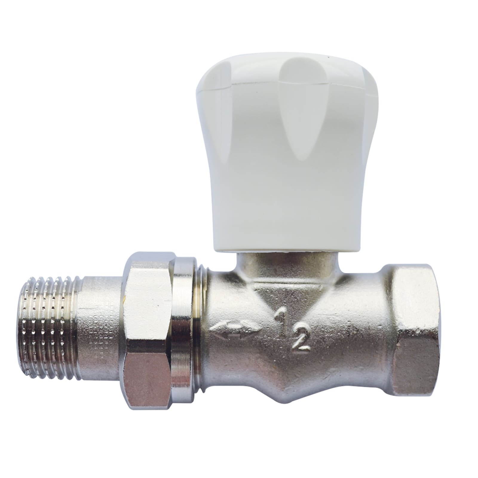 Herz GP handbediende radiatorkraan 1/2" Recht