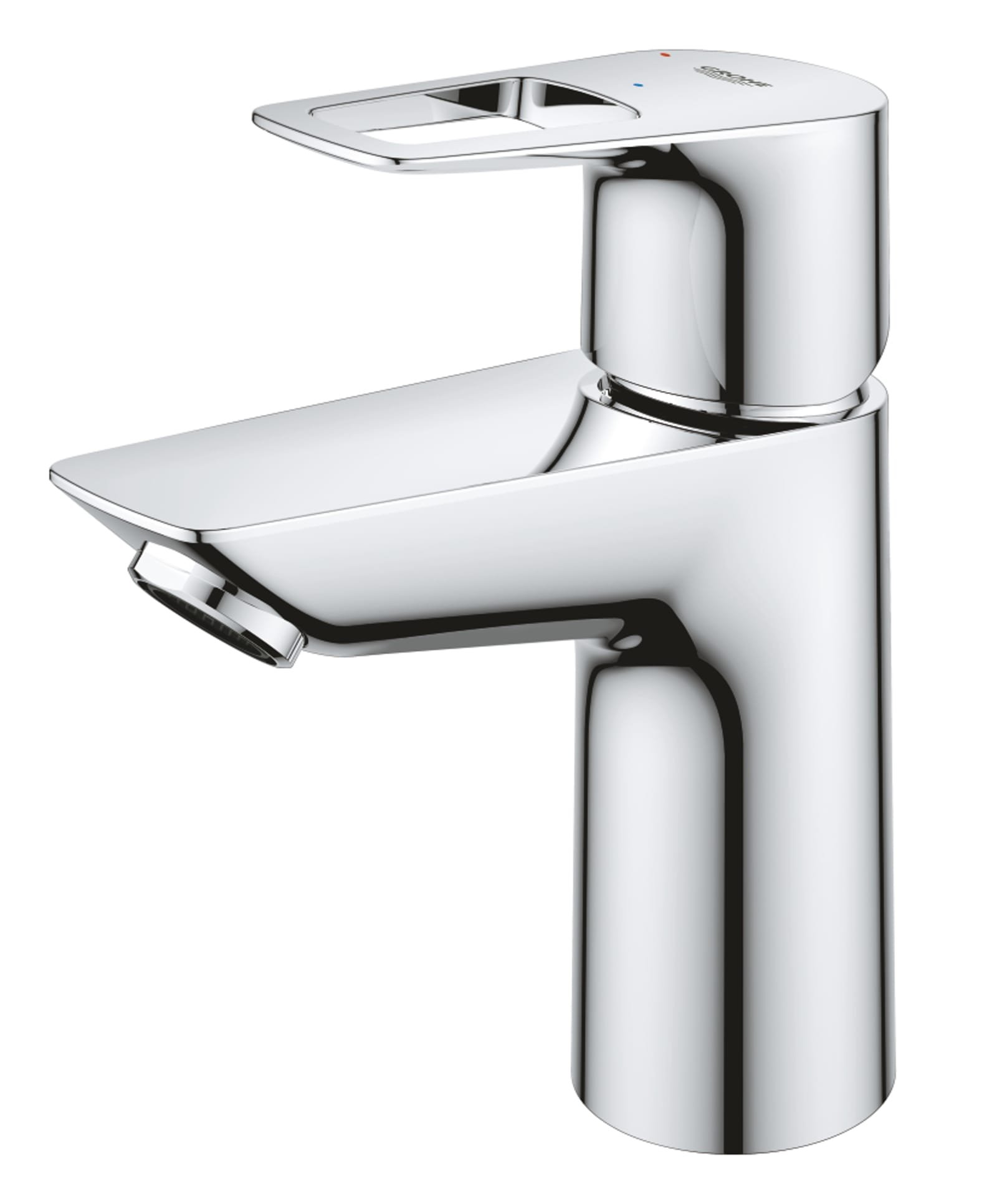 Grohe BauLoop s-size wastafelmengkraan met push open, chroom