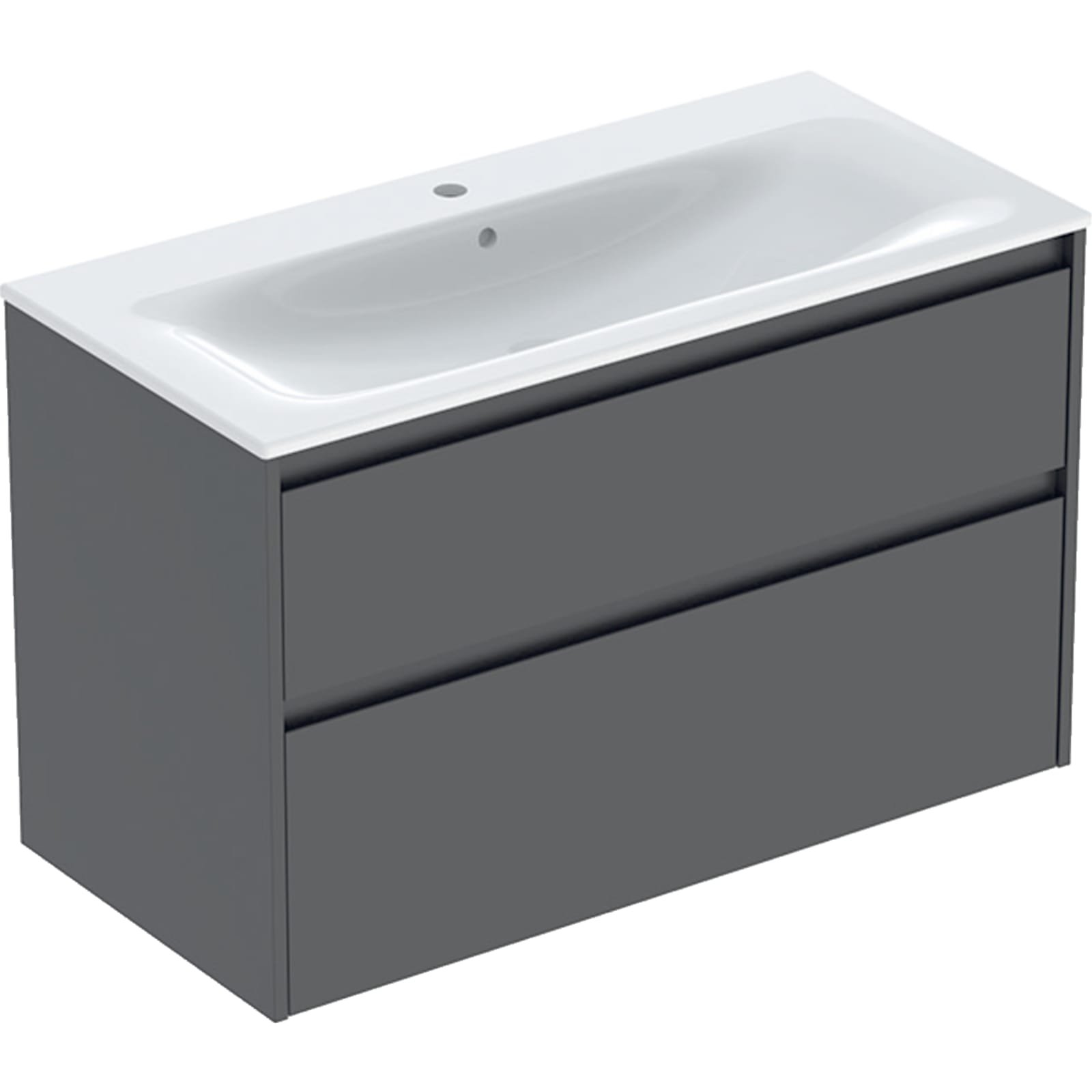 Geberit Renova Plan SR wastafelmeubelset 2LaB100 Lava mat Keratect
