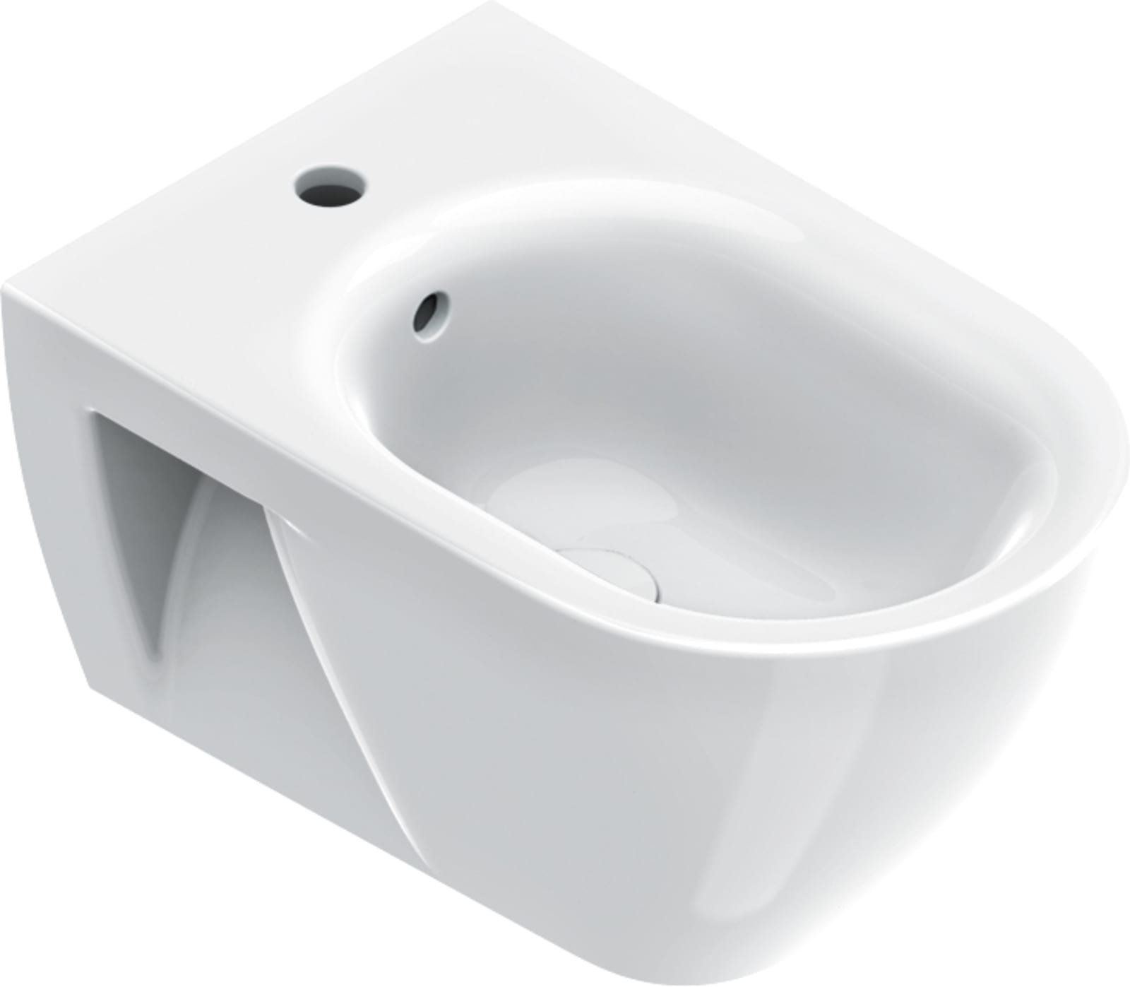 Catalano Sfera bidet, wand, 3-gat, vuilafstotend, antibacterieel, hxbxd 420x350x545mm, glans wit