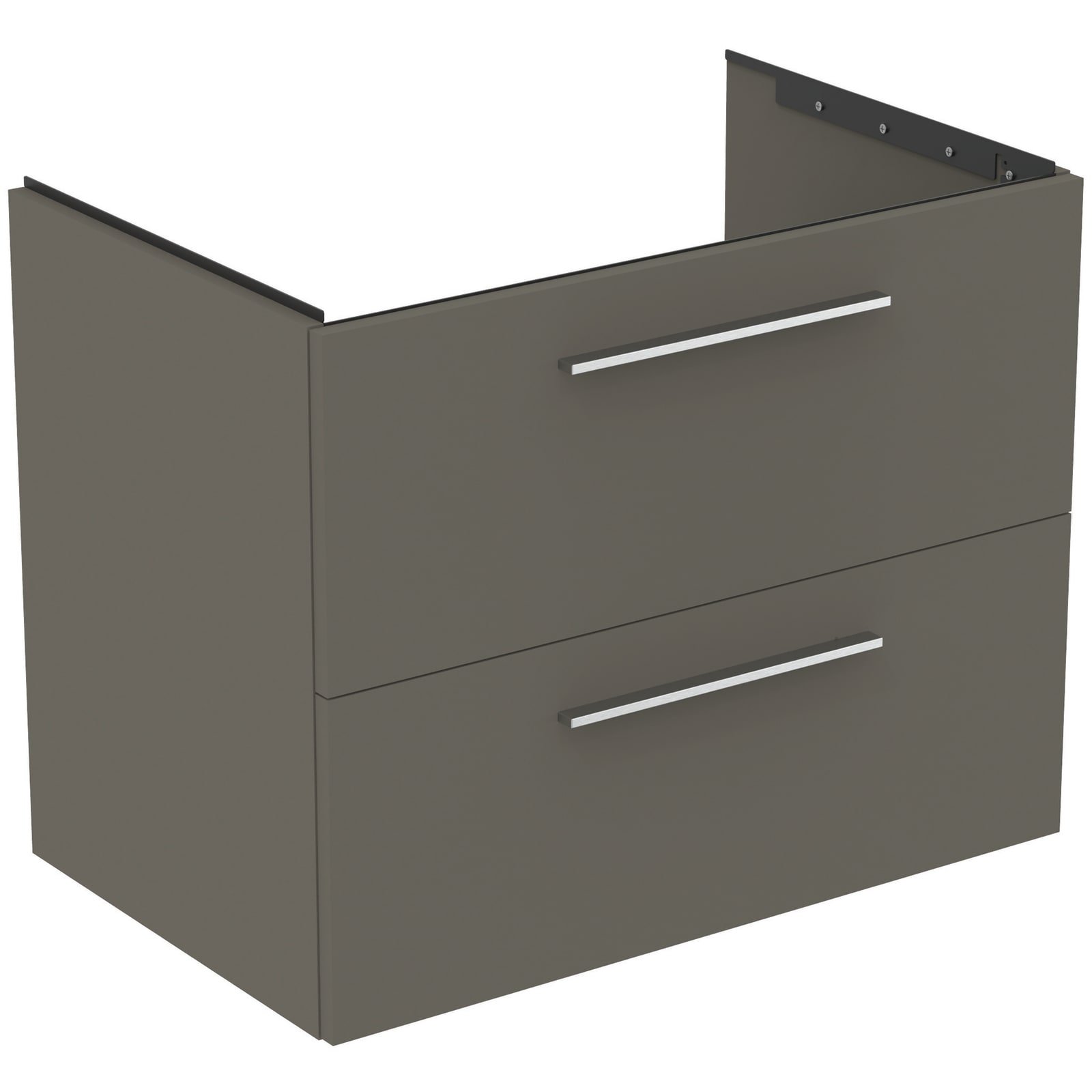 I.LIFE B | WASTAFELMEUBEL 800X505X630 MM MAT QUARTZ GRIJS, 2 LADEN