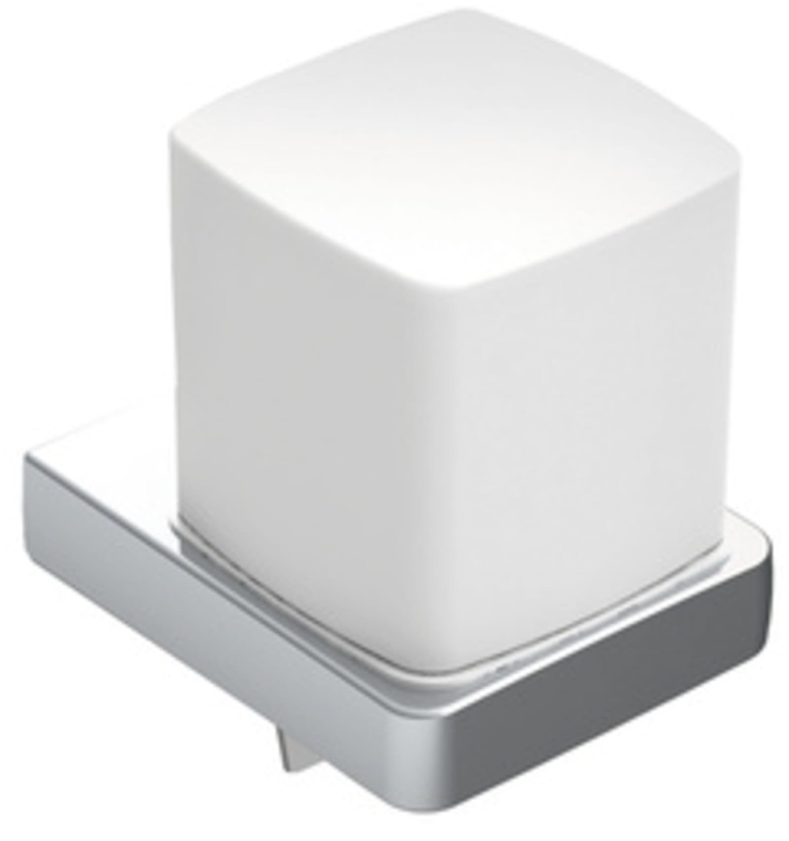 Emco Trend zeepdispensermet bedieningshendel en stolpbeker, kristalglas gesatineerd, inhoud: circa 155 ml, chroom