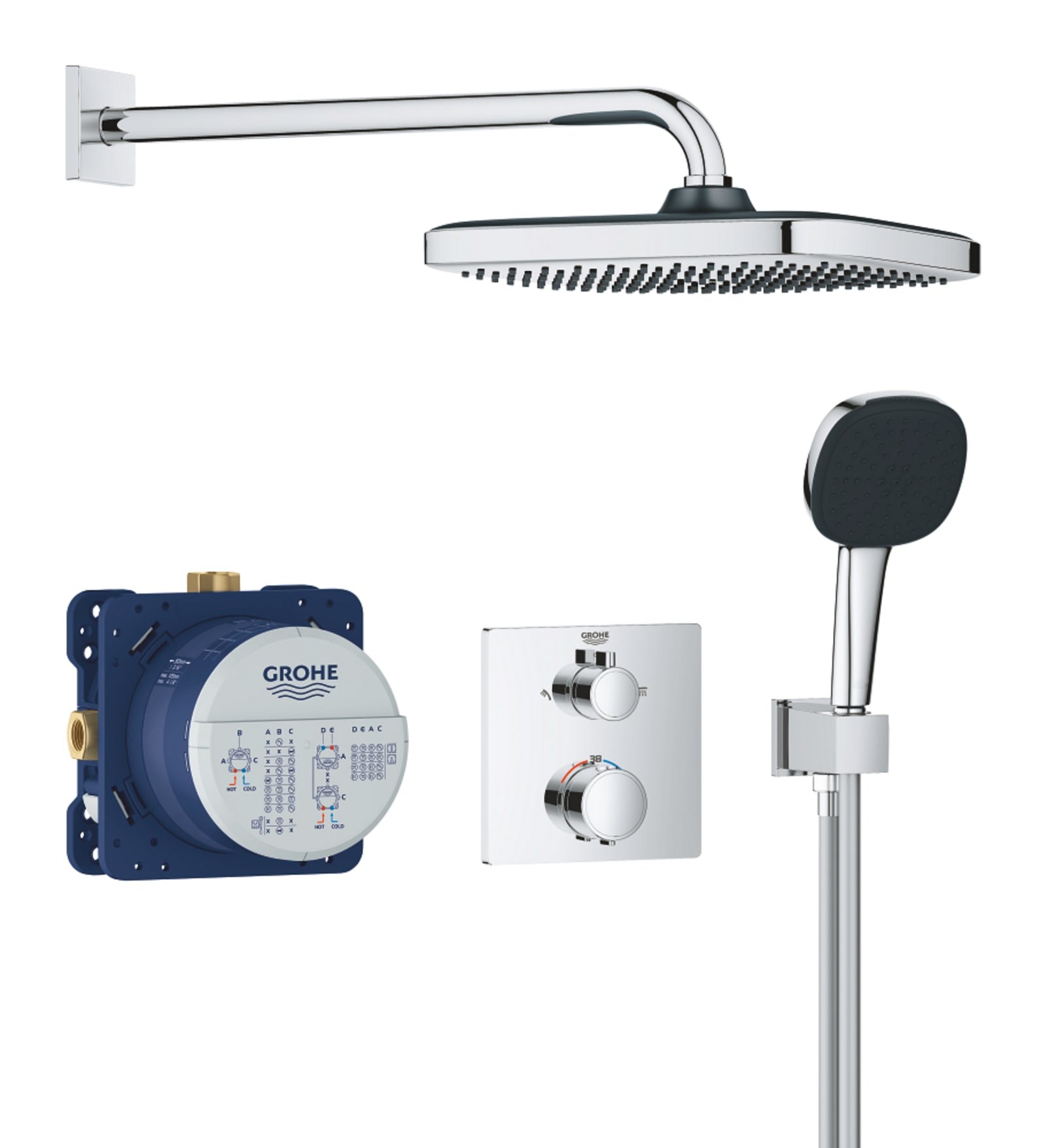 Grohe Precision Shower Set 250 Vierkant