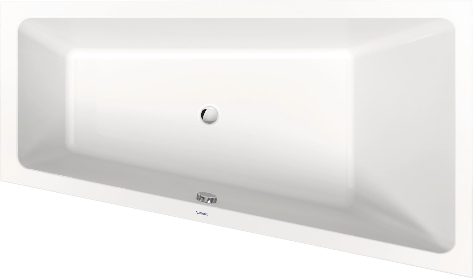 Duravit Duravit No.1 Bad  1700x1000 mm Wit, Inbouw, materiaal: Sanitair acryl, trapeziumvormig, aantal rugsteunen: 1, positie afvoer
