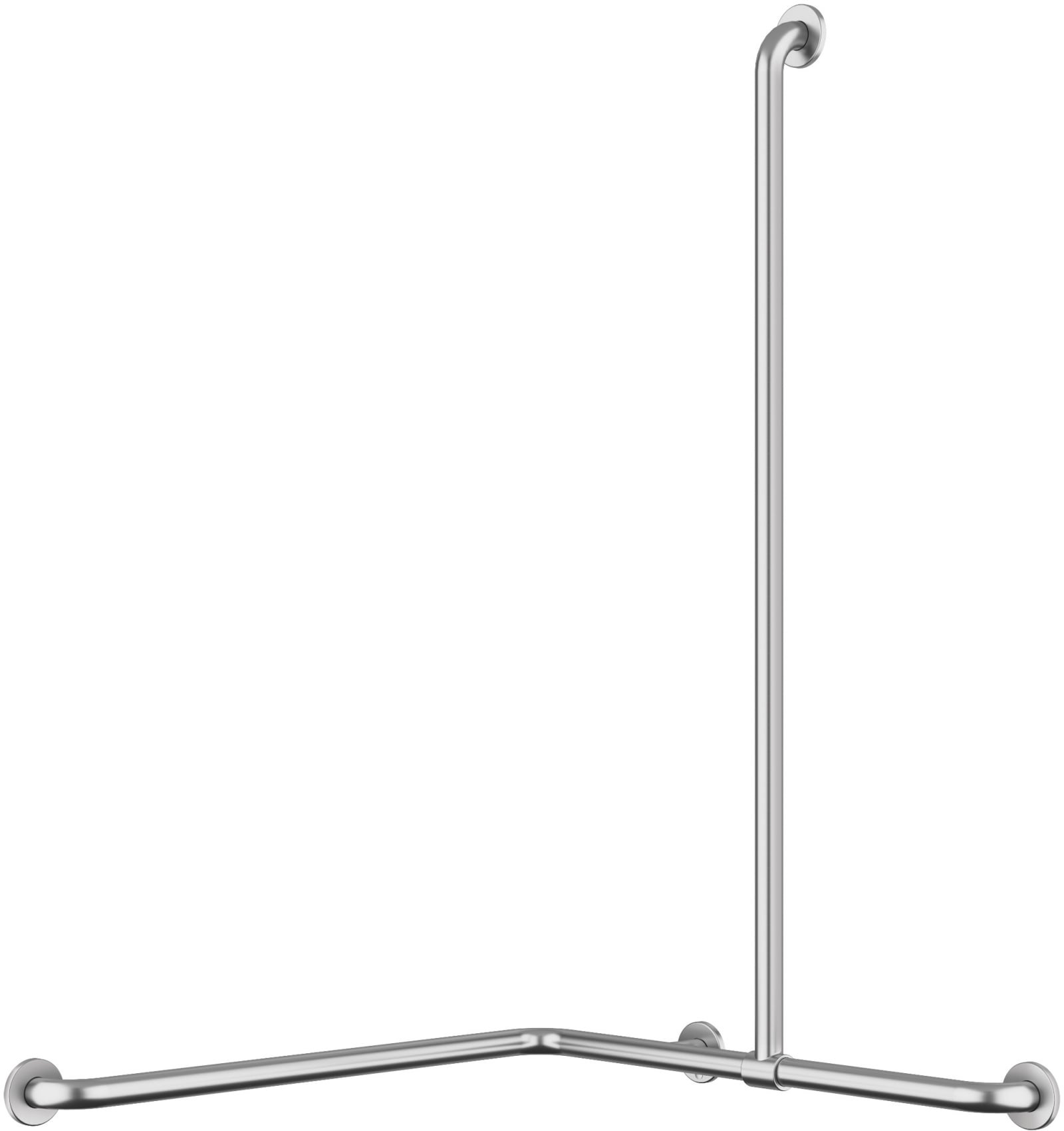 Delabie Douchegreep + verstelbare verticale stang Ï32 mat RVS