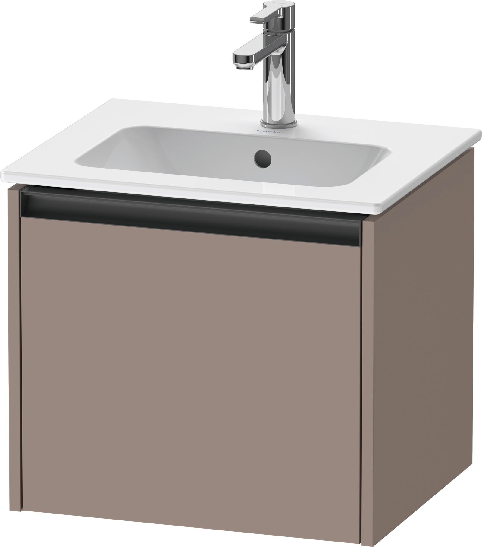 Duravit Ketho.2 Wastafelonderbouw hangend, Basalt Mat, rechthoekig, aantal grote lades: 1 – K25061043430000