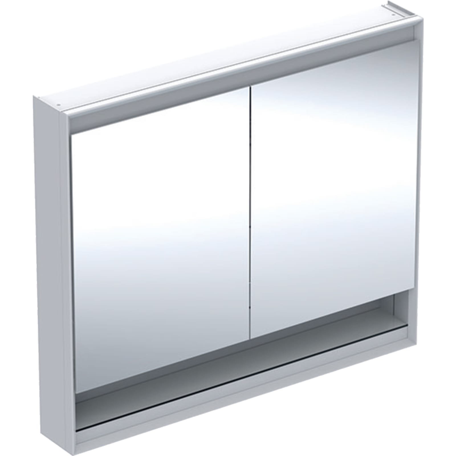 Geberit ONE opbouw spiegelkast met nis met twee deuren 105x90cm ComfortLight wit