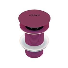 CREAVIT AFVOERPLUG - CLICK WASTE 5/4" - MET OVERLOOP - BERRY