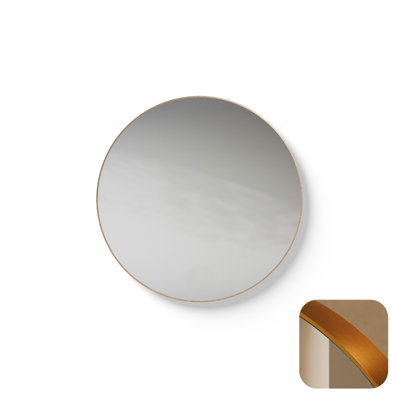 Spiegel Metallic Line Round Br Copper 60cm