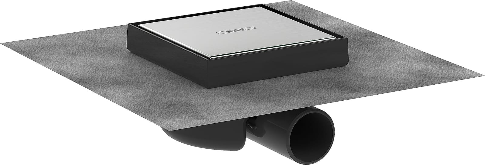 Hansgrohe RainDrain Spot puntafvoer 150/150 - betegelbaar achterkant Brushed Stainless Steel