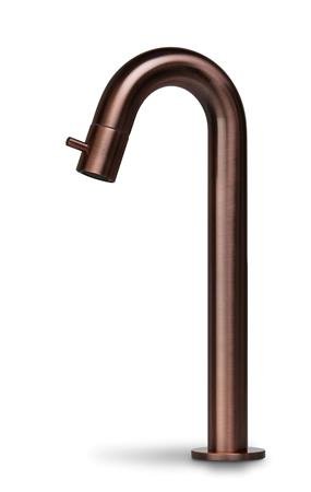 Blue Label Viby fonteinkraan hoog model, geborsteld koper