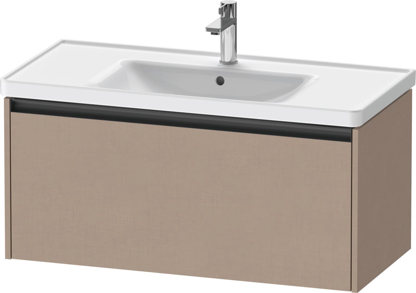 Duravit Ketho.2 Wastafelonderbouw hangend, Linnen Mat, rechthoekig, aantal grote lades: 1 – K25084075750000