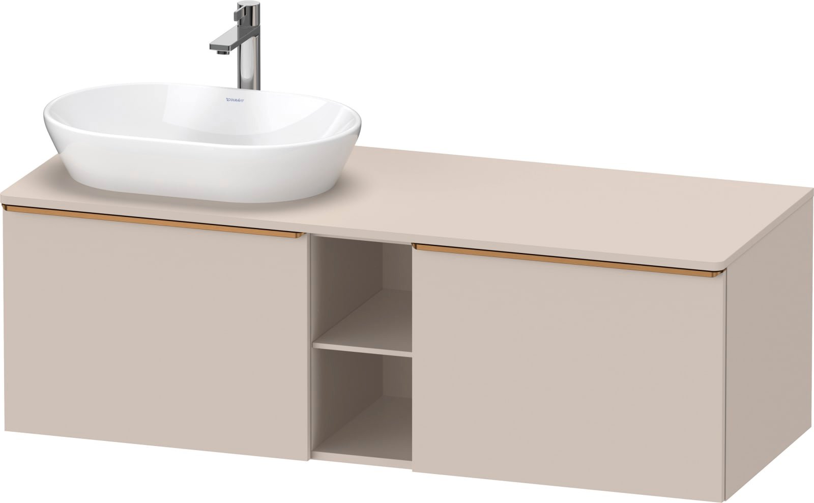 D-Neo Console wastafelonderbouw hangend Taupe Mat (1200895197)