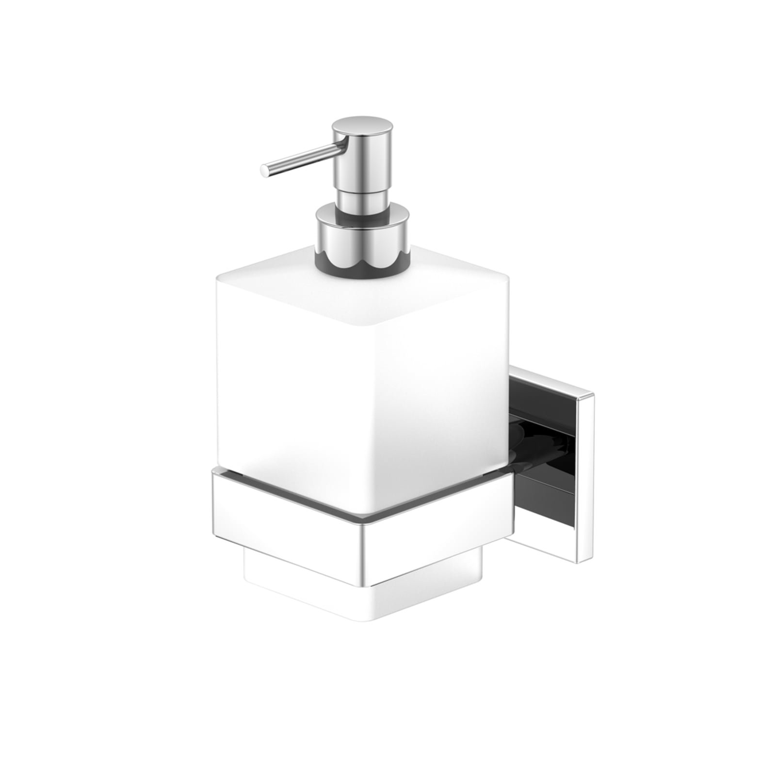 Steinberg 450 zeepdispenser messing/glas (pompje uit messing), chroom