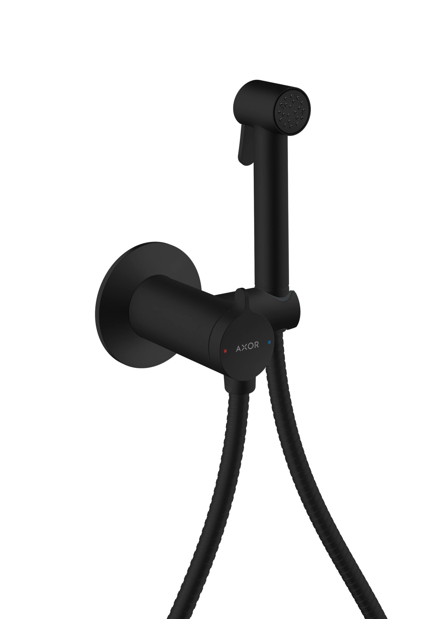 AX Bidette Showers handdouche 1jet rond gemengd water met wandhouder en slang 125cm (1200841276)
