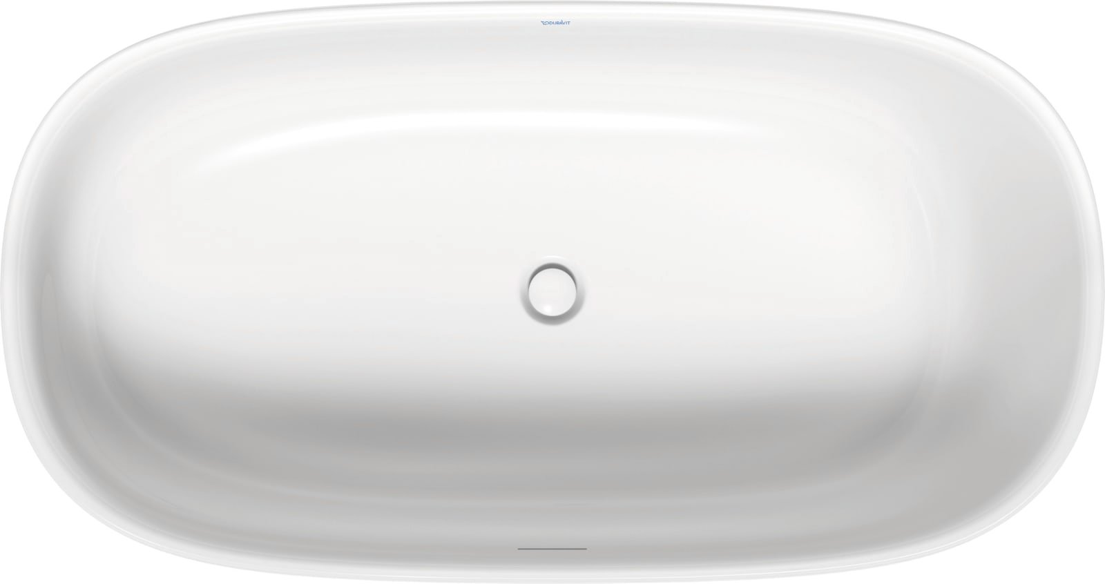 Duravit Zencha Bad  1600x850 mm Wit Mat, vrijstaand, materiaal: Gegoten polymeer, DuroCast Plus, ovaal, aantal rugsteunen: 1, positi