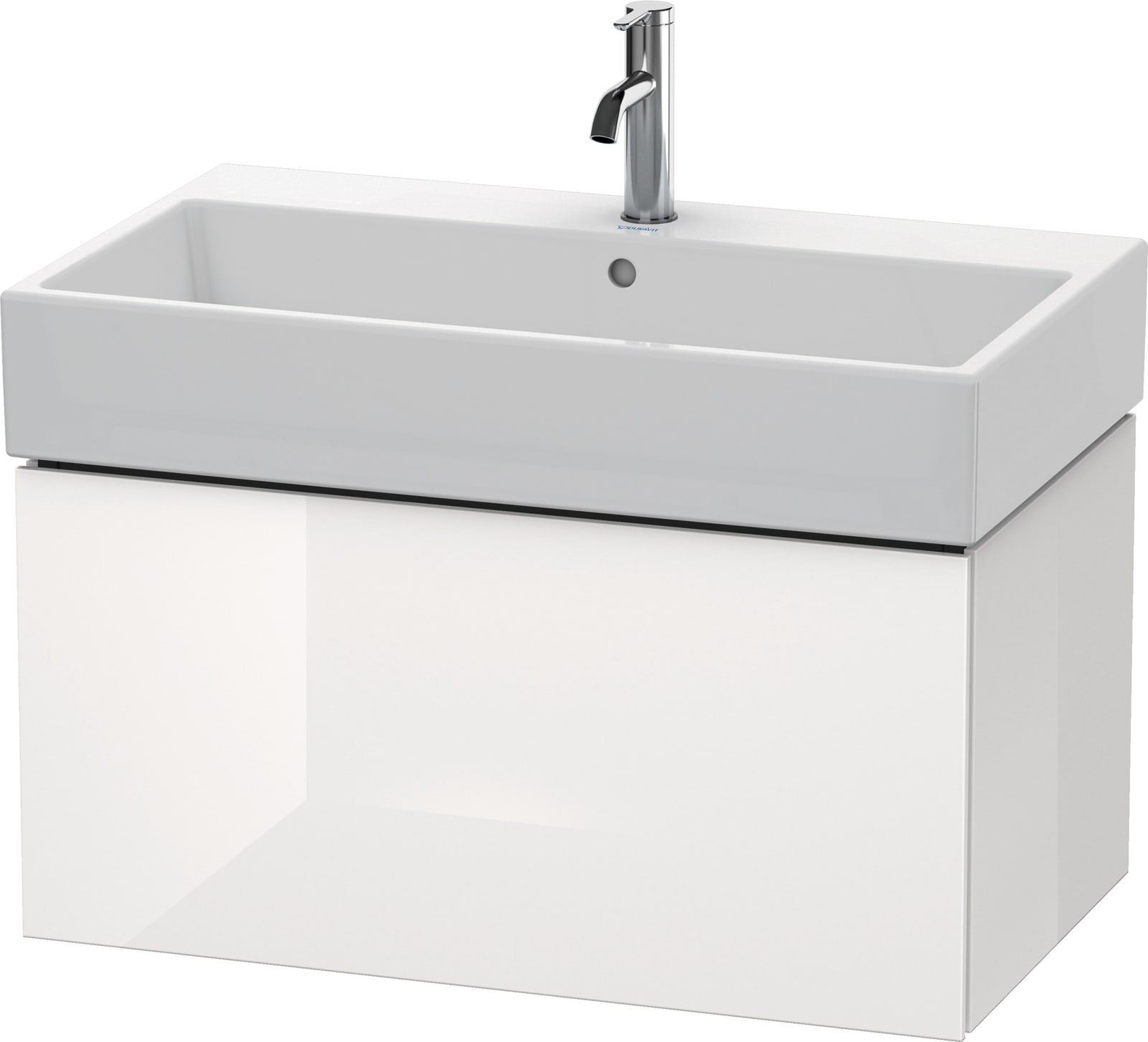Duravit Wastafelonderbouw L-Cube, 1 lade 459 x 784x 394 Wit hoogglans